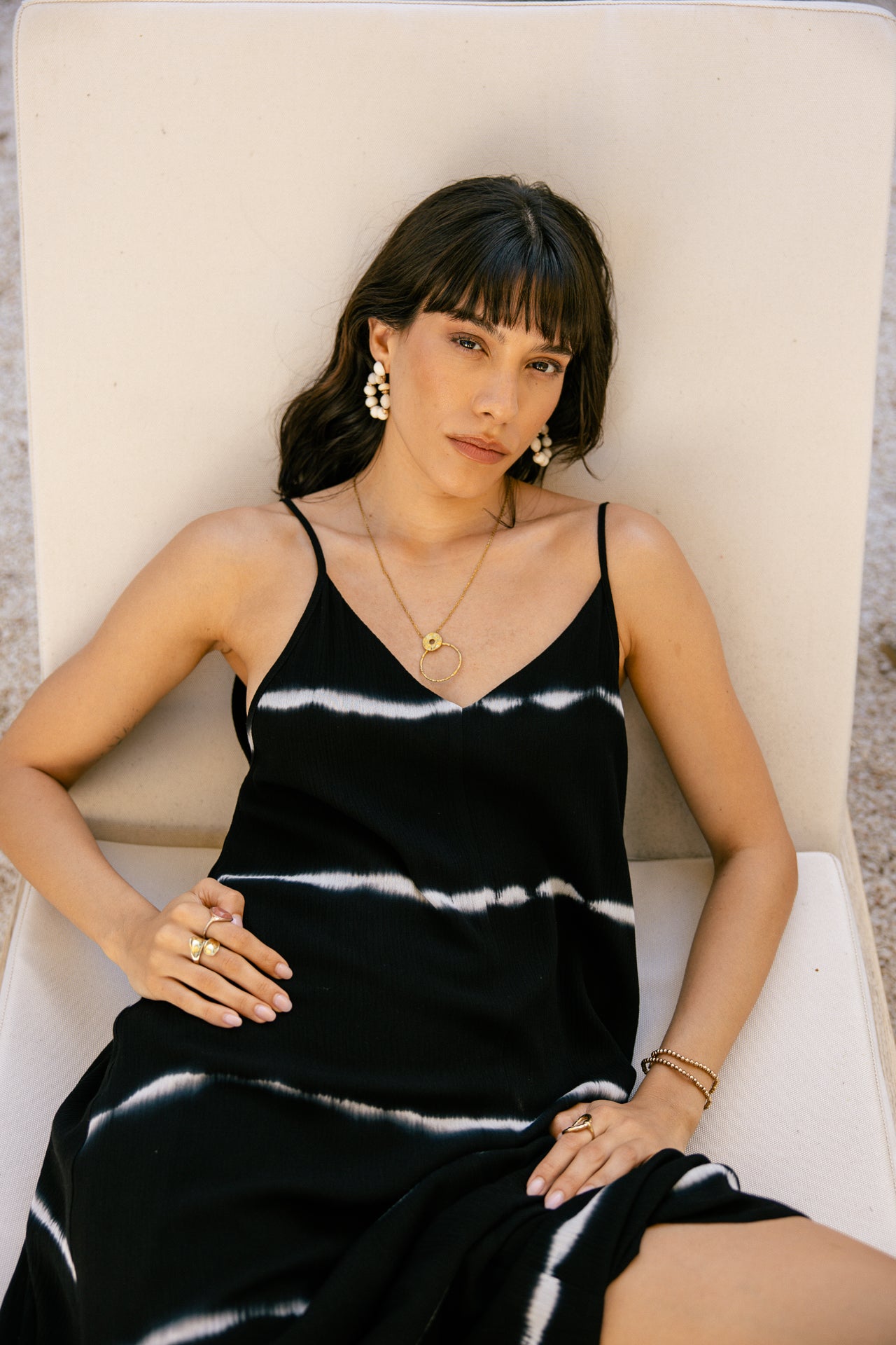 Long dress Woman Redalie Tie & Dye midnight | Freeman T. Porter