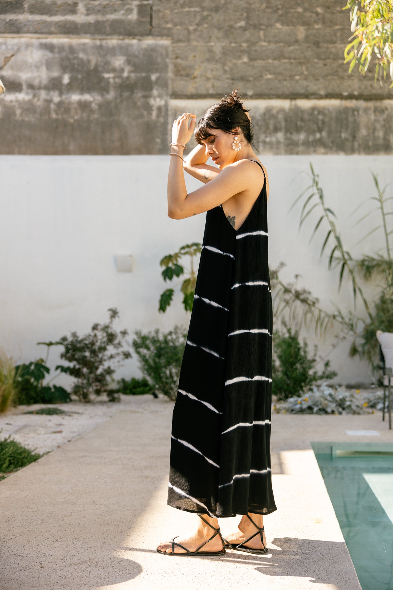 Long dress Woman Redalie Tie & Dye midnight | Freeman T. Porter