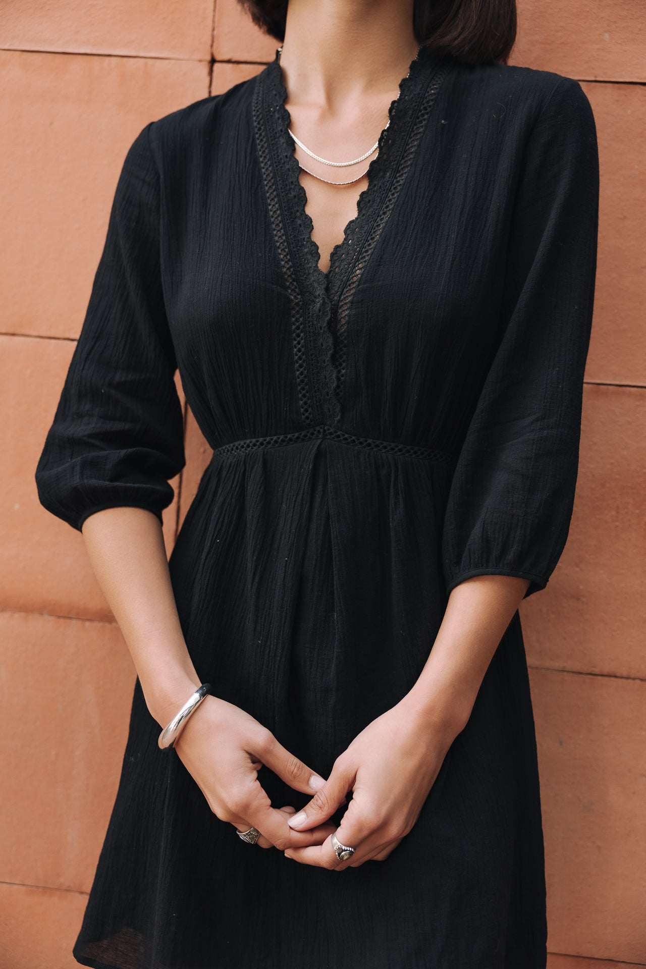 Robe courte Femme Rudgy Plain black | Freeman T. Porter