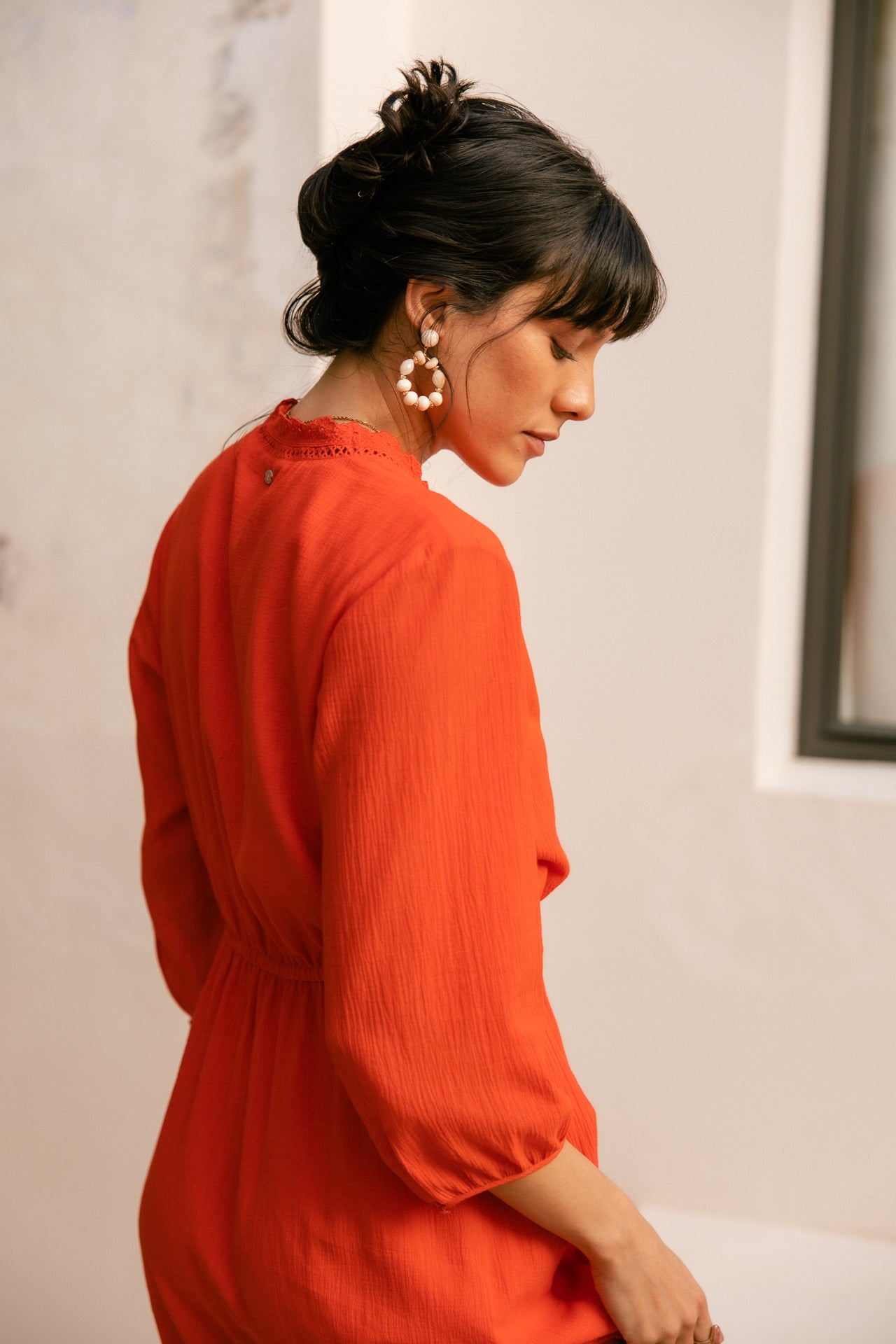 Short dress Woman Rudgy Plain grenadine | Freeman T. Porter