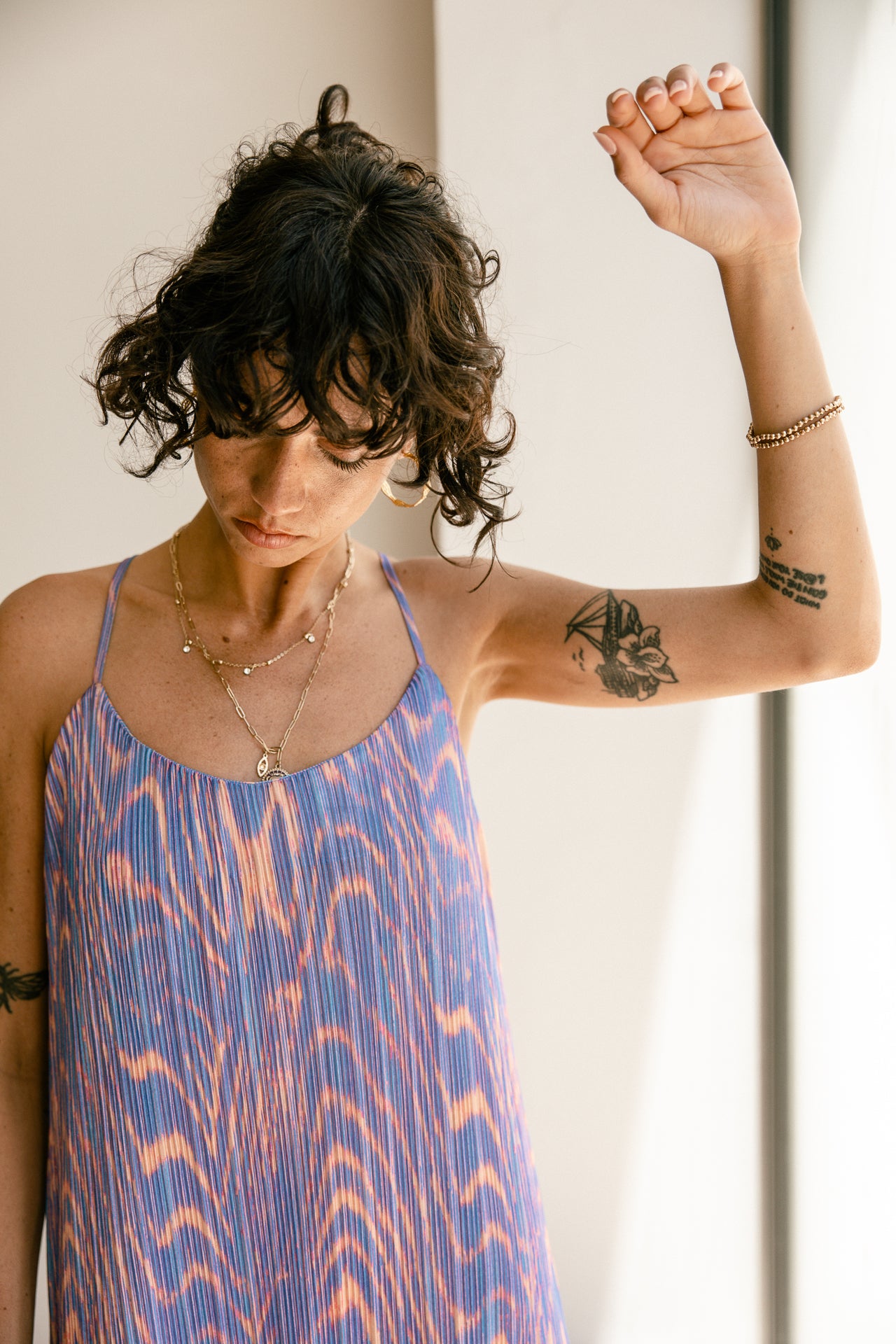 Long dress Woman Remina Ripples blue | Freeman T. Porter