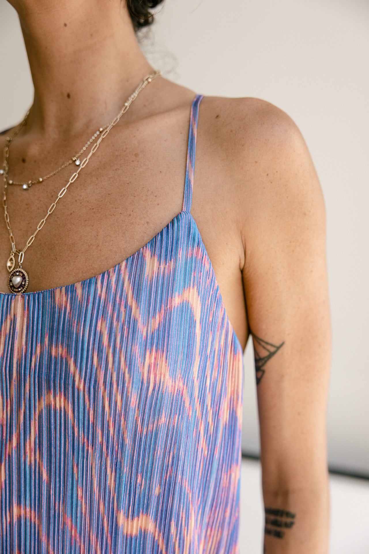 Long dress Woman Remina Ripples blue | Freeman T. Porter