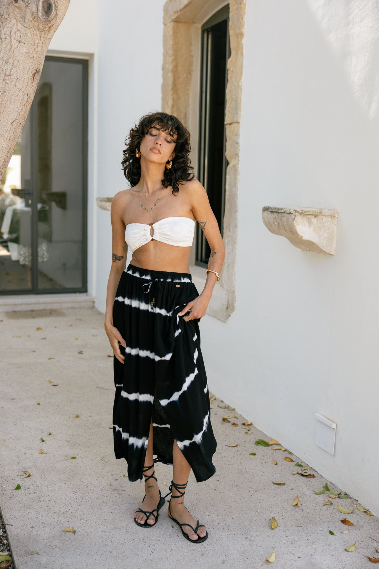 Long skirt Woman Jumina tie&dye midnight | Freeman T. Porter