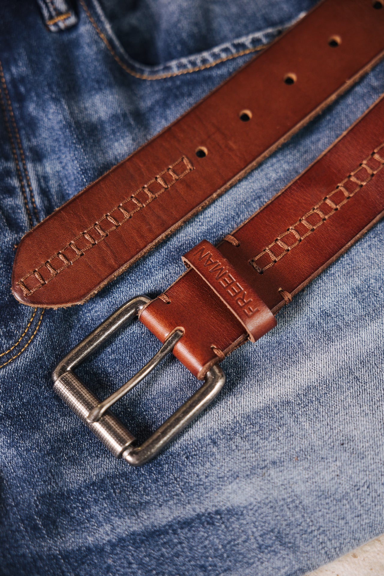 Ceinture anglaise rembourrée bronzée Whitman London - taille Ceinture anglaise rembourrée bronzée Whitman London - taille