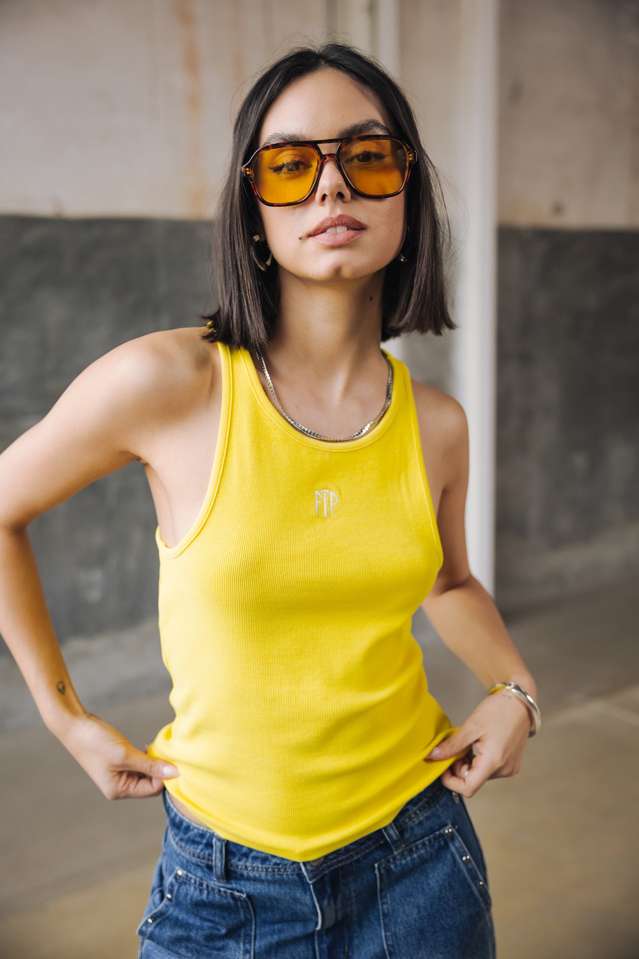 Débardeur Femme Dorine Rib lemon | Freeman T. Porter