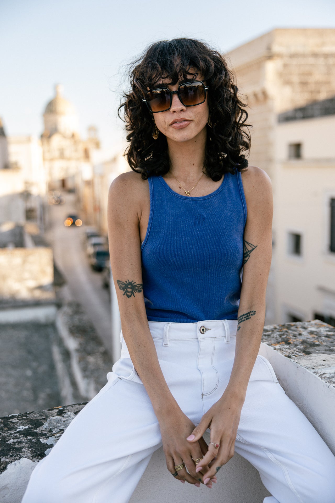 Tank top Woman Dorine Rib dazzling blue | Freeman T. Porter