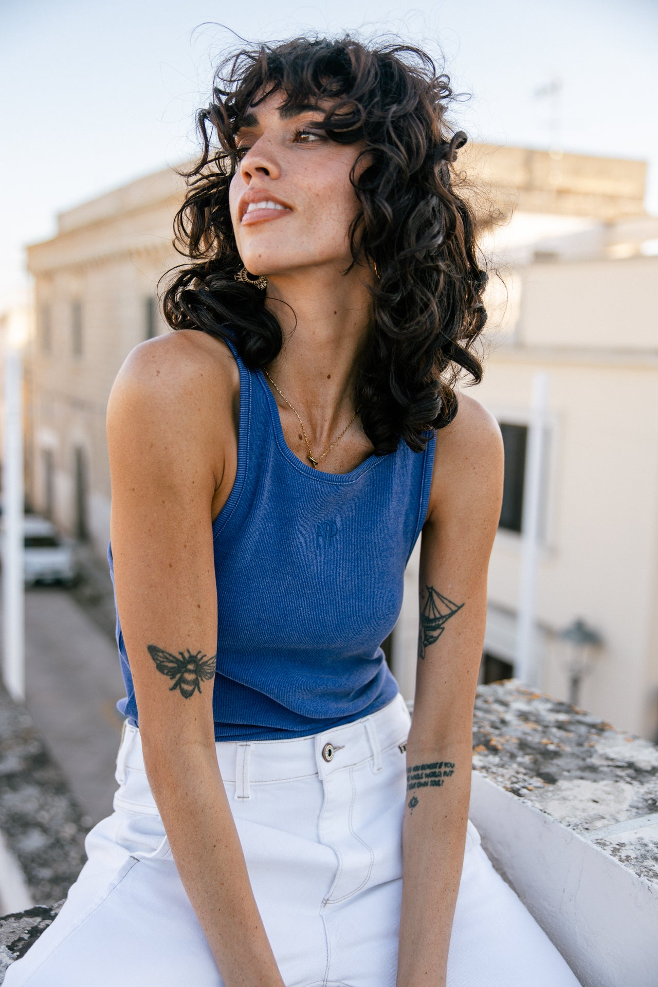 Tank top Woman Dorine Rib dazzling blue | Freeman T. Porter