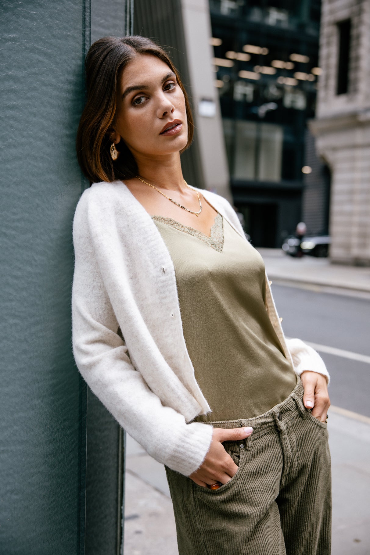 Top nuisette Femme Seliane Plain deep lichen green | Freeman T. Porter