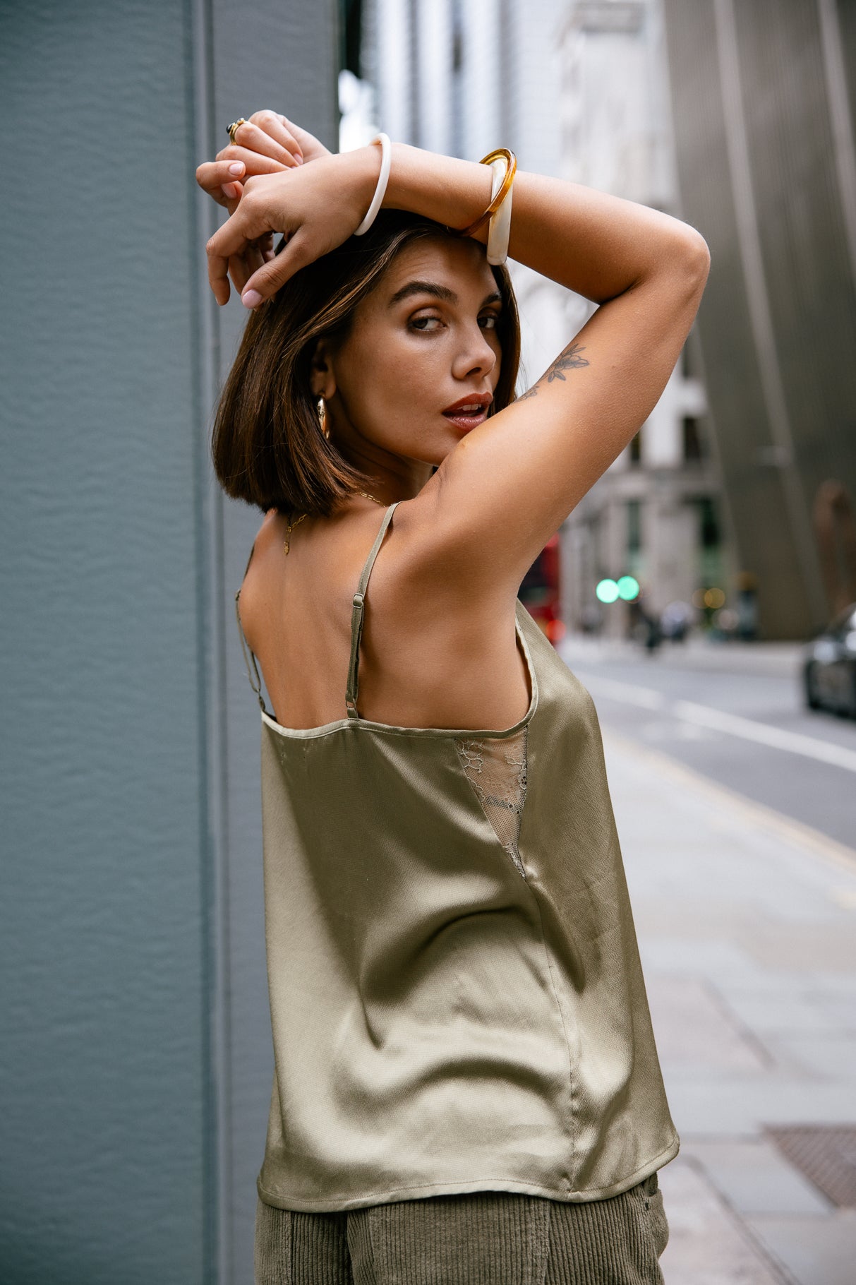 Top nuisette Femme Seliane Plain deep lichen green | Freeman T. Porter