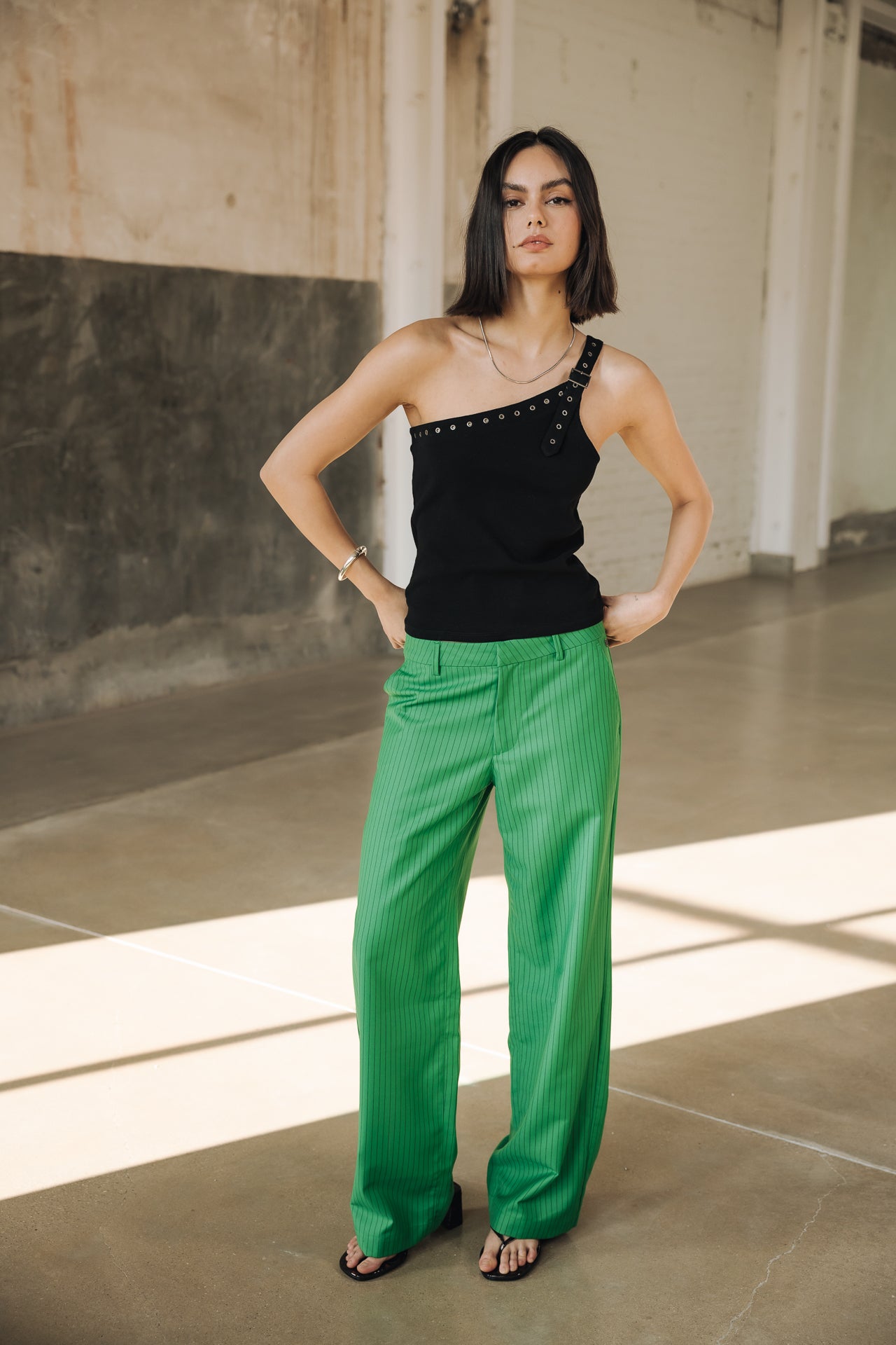 Top asymétrique Femme Danae Rib black | Freeman T. Porter