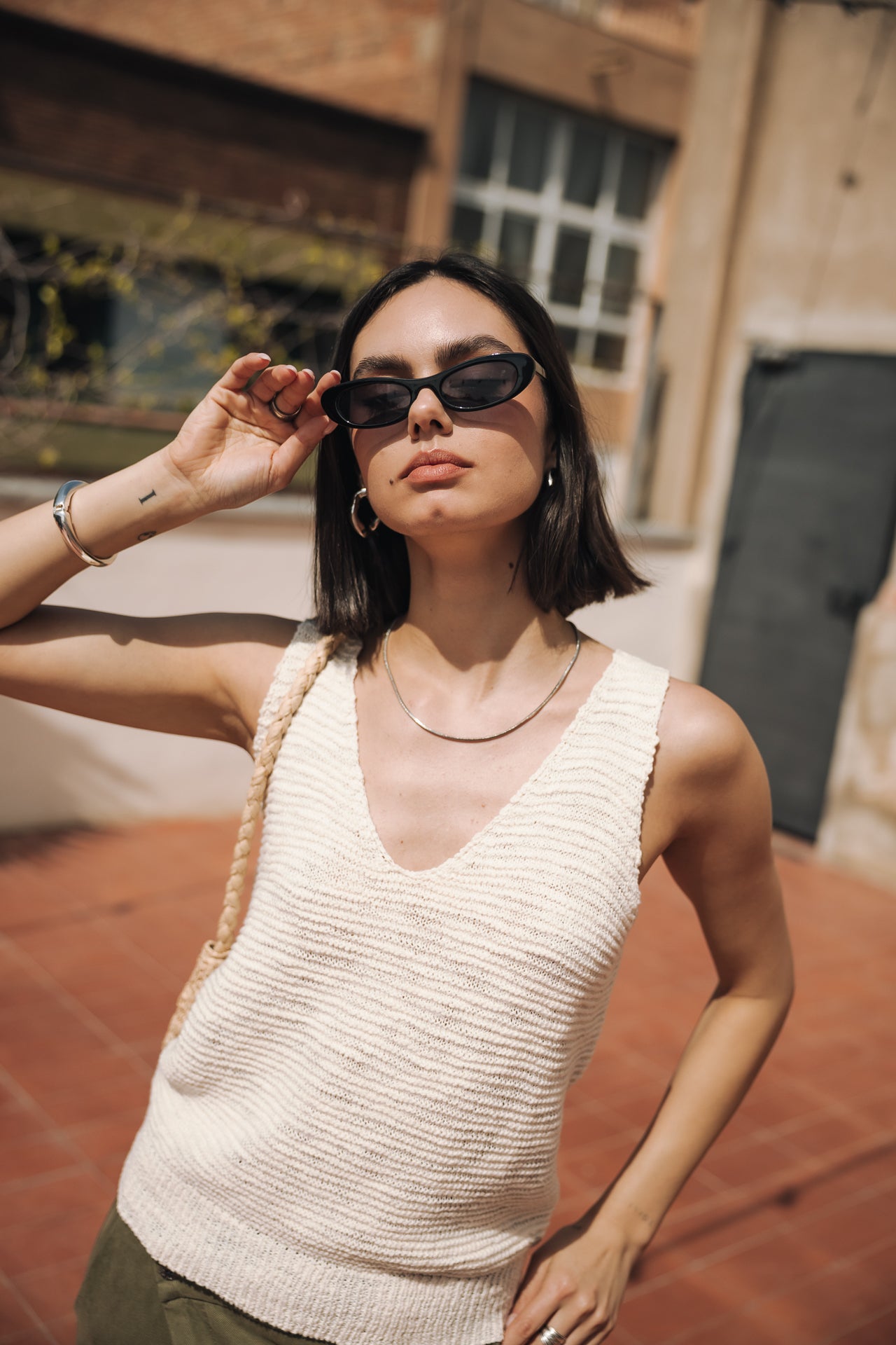 Débadeur effet crochet Femme Duna off white | Freeman T. Porter