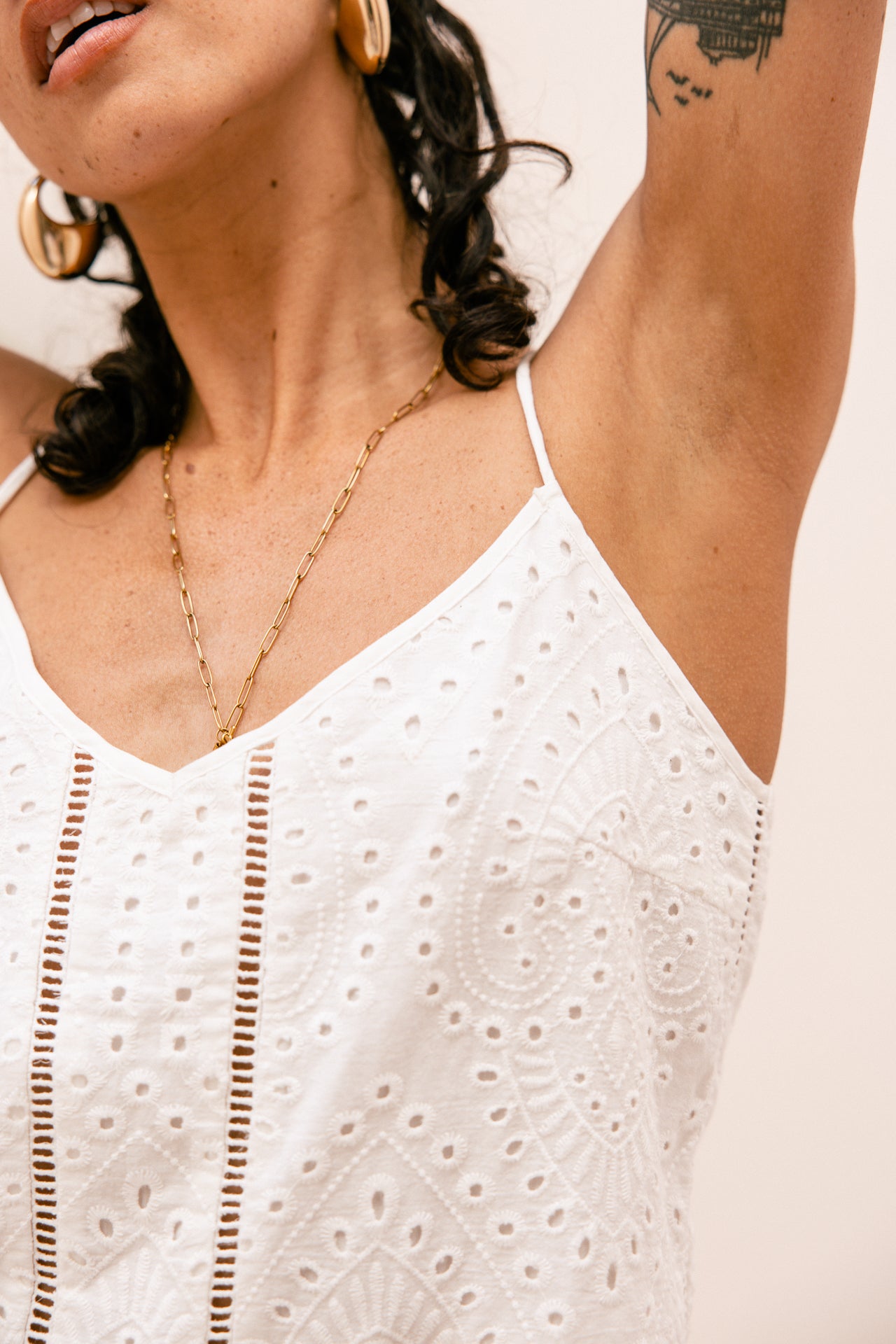 Top in broderie anglaise Woman Dineta Summer Lace white | Freeman T. Porter
