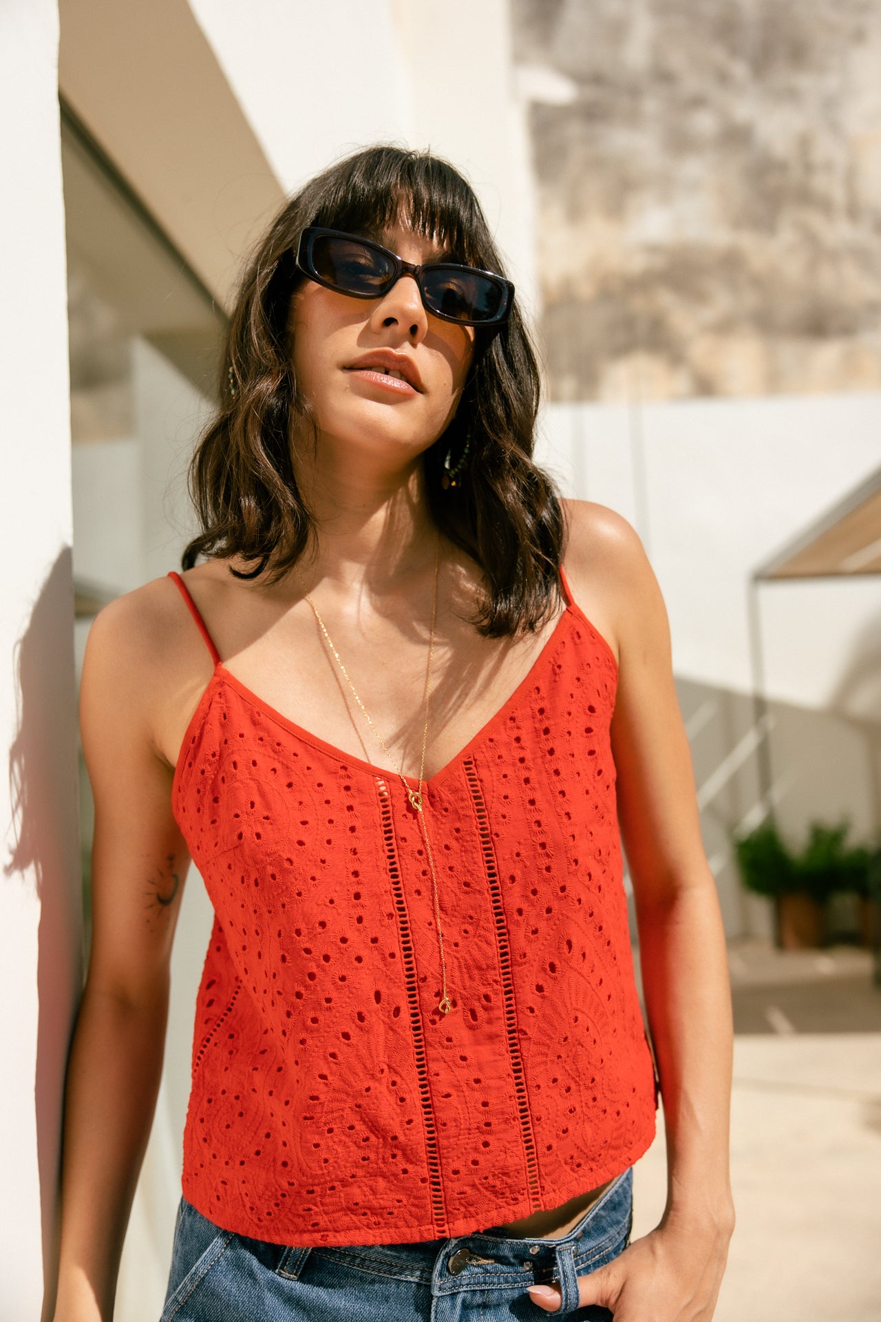 Top in broderie anglaise Woman Dineta Summer Lace lollipop | Freeman T. Porter