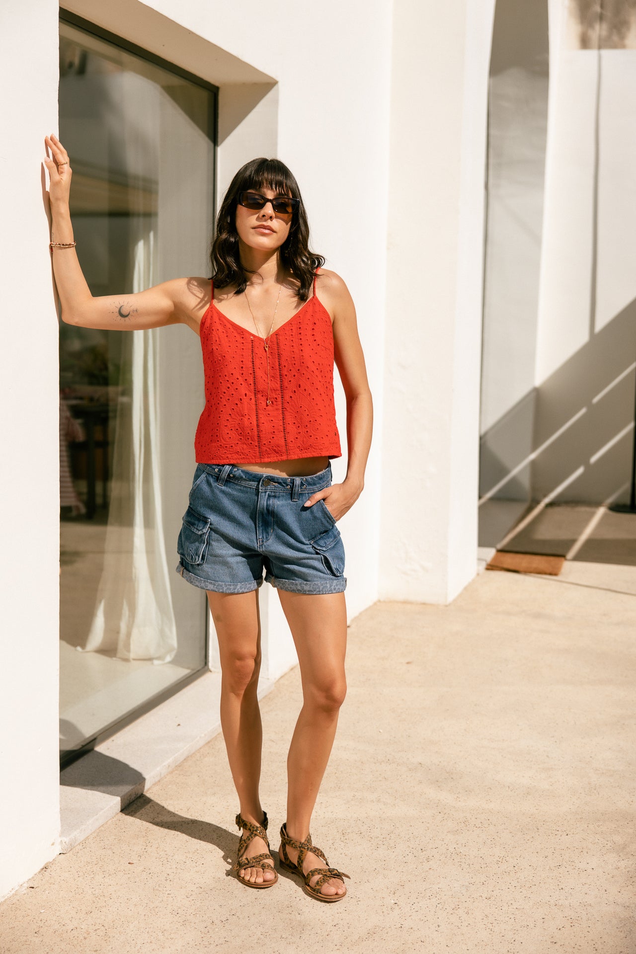 Top in broderie anglaise Woman Dineta Summer Lace lollipop | Freeman T. Porter
