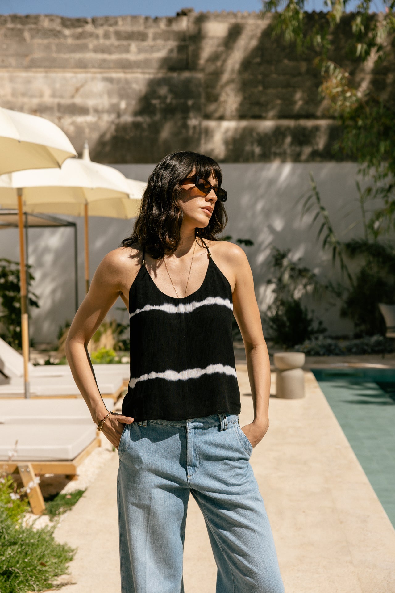 Tie & Dye Top Woman Dastina tie&dye midnight | Freeman T. Porter