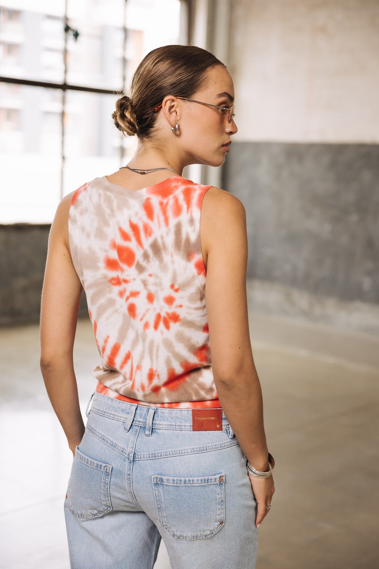 Débardeur en maille Femme Dulcia snail orange | Freeman T. Porter