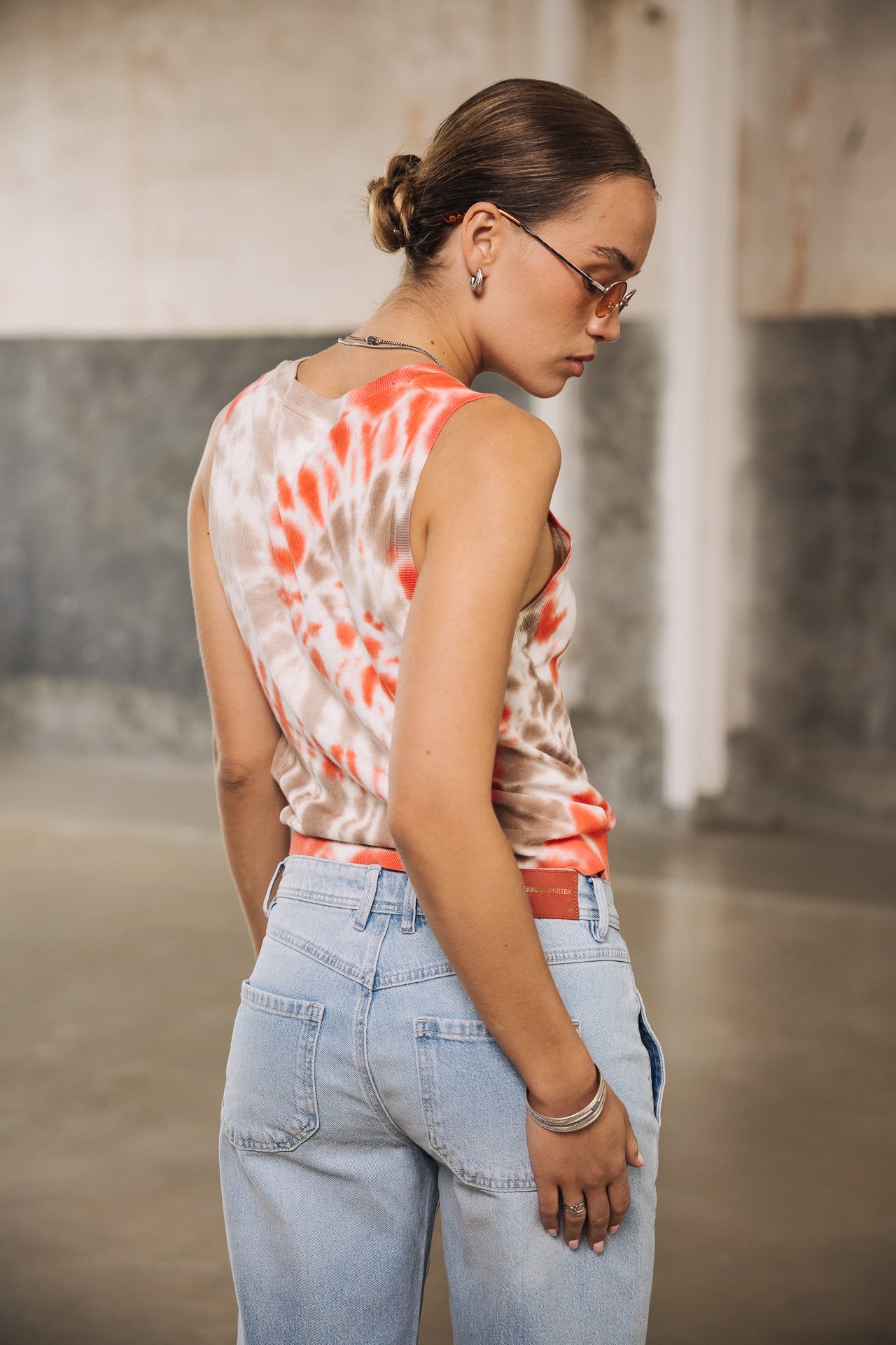 Débardeur en maille Femme Dulcia snail orange | Freeman T. Porter