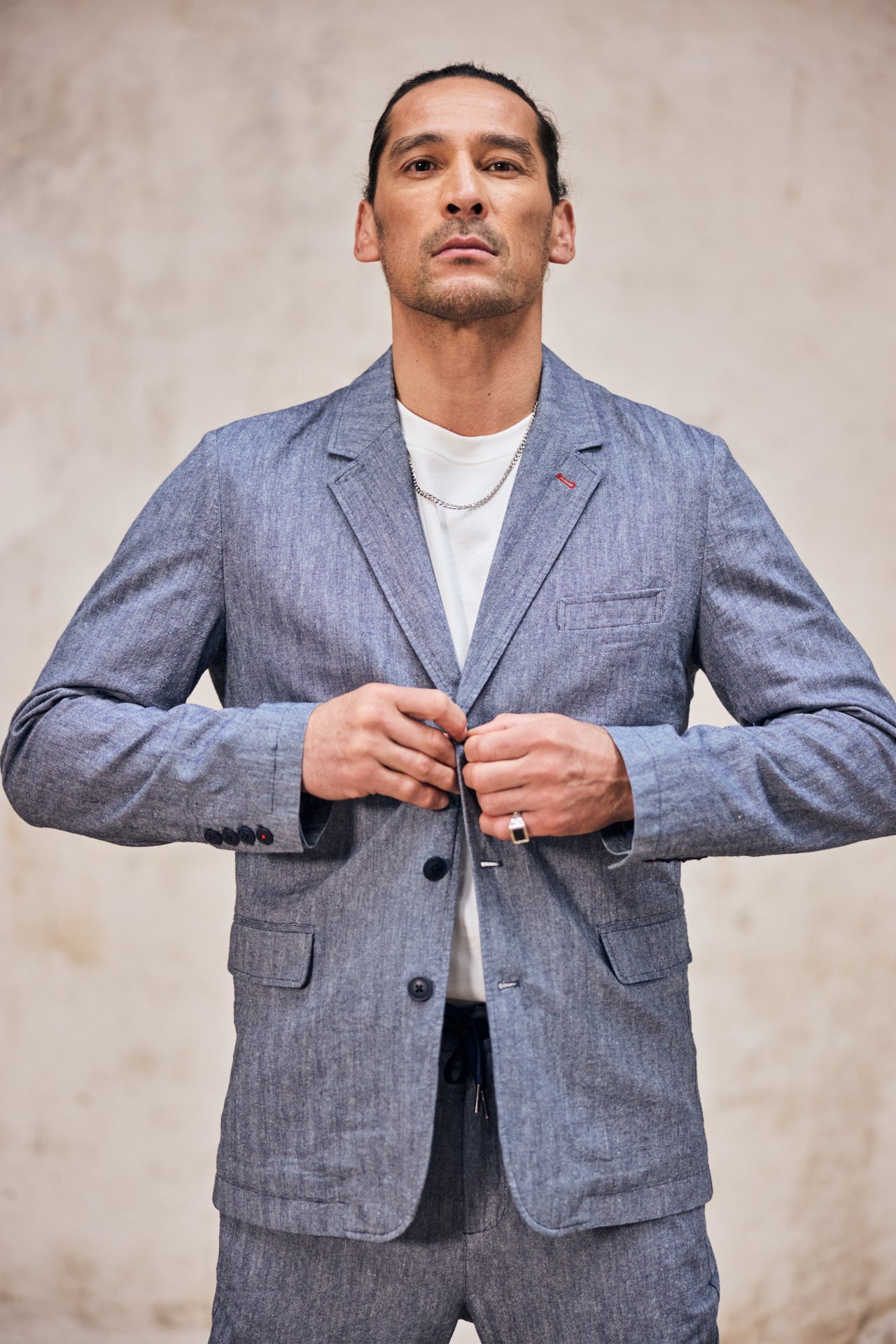 Blazer cintré Homme Tomass Chevron ensign blue | Freeman T. Porter