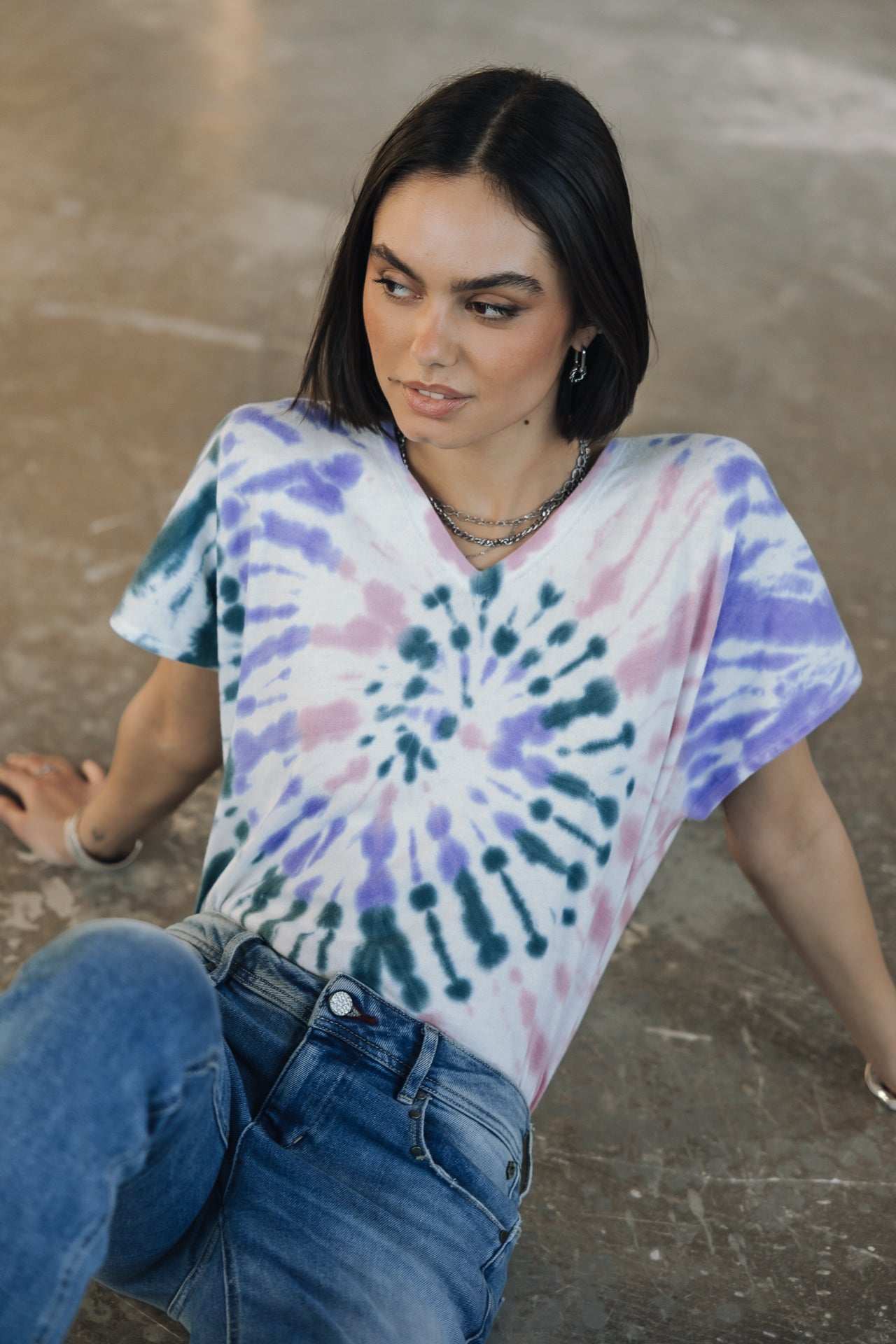 T-shirt tie & dye Femme Philia Snail pink | Freeman T. Porter
