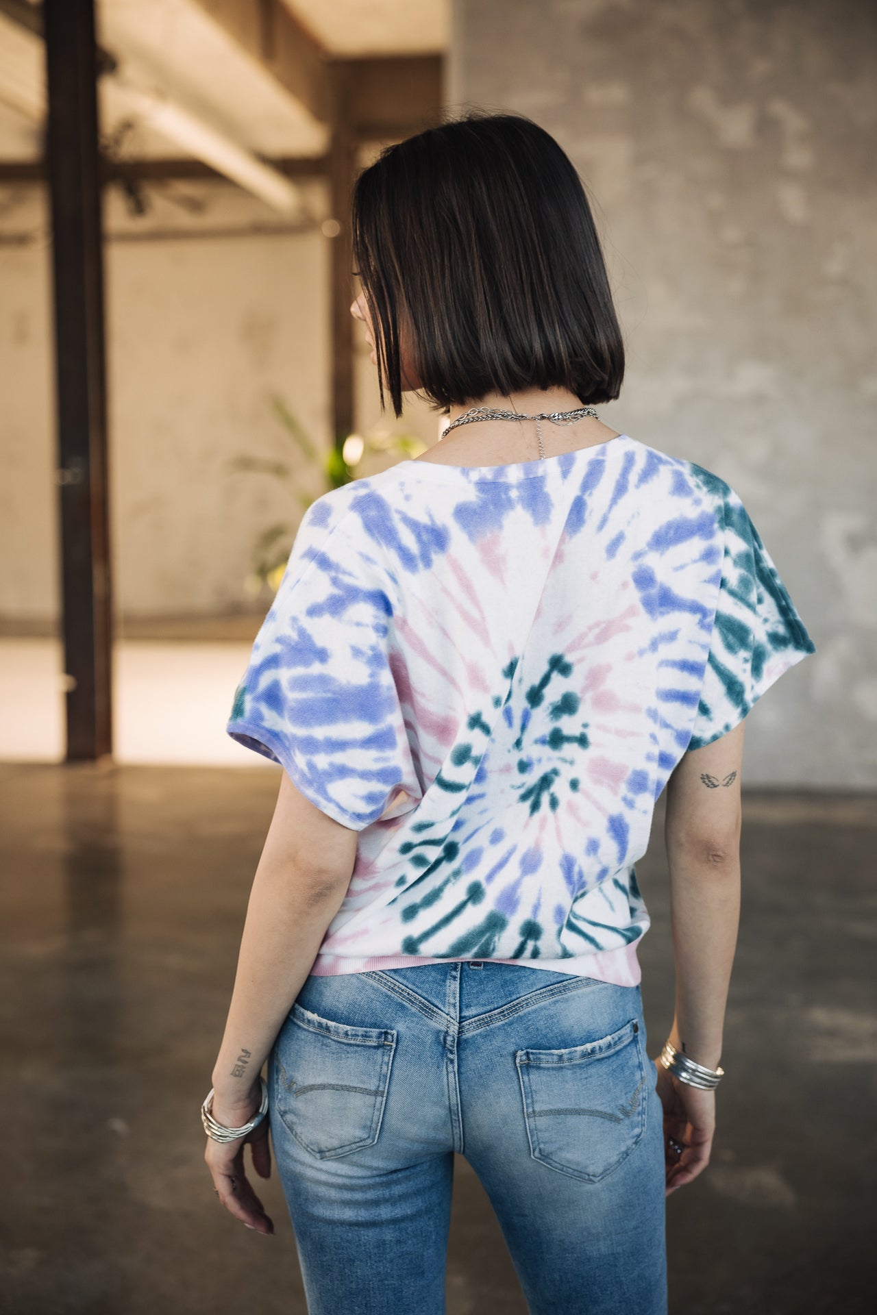 T-shirt tie & dye Femme Philia Snail pink | Freeman T. Porter