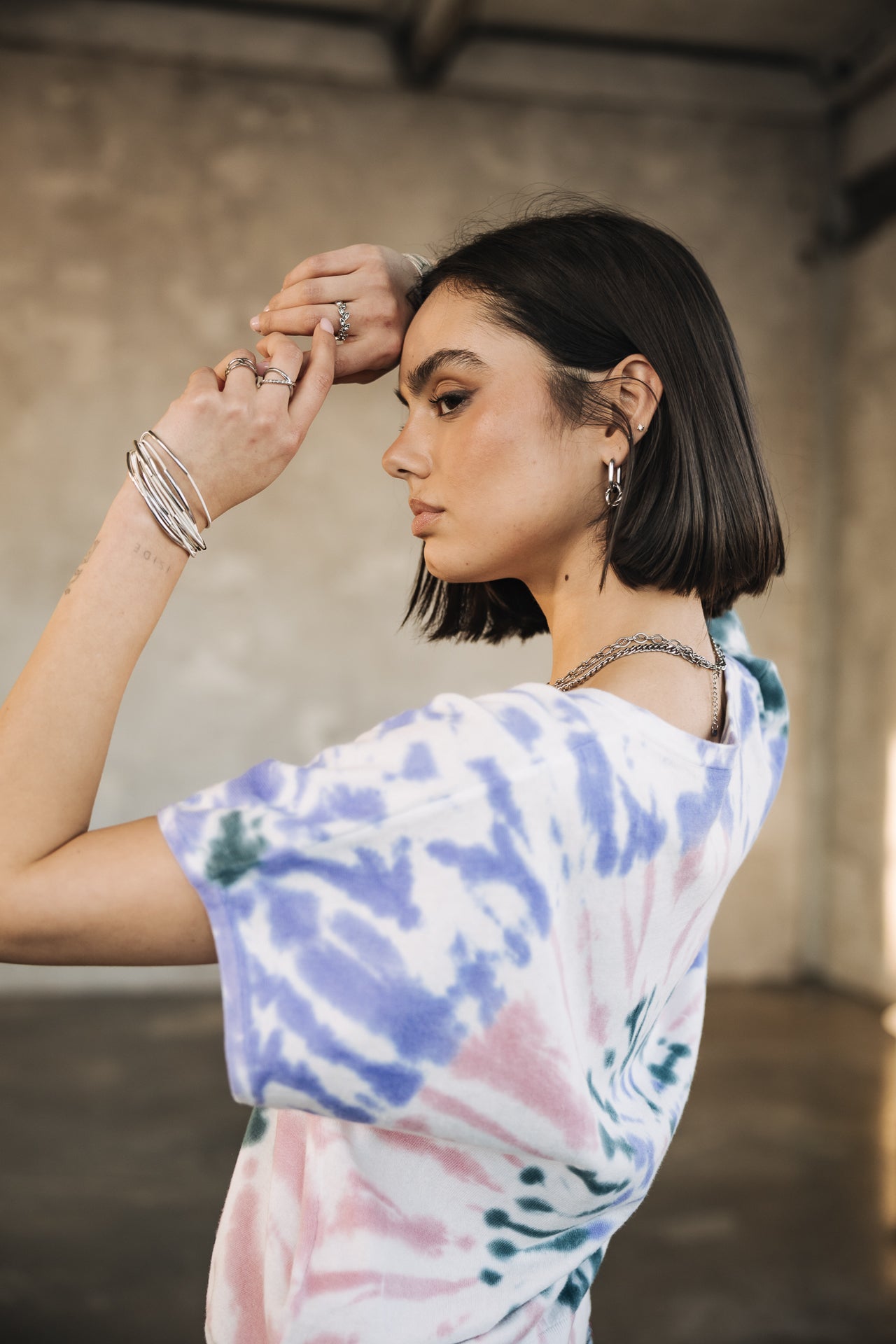 T-shirt tie & dye Femme Philia Snail pink | Freeman T. Porter