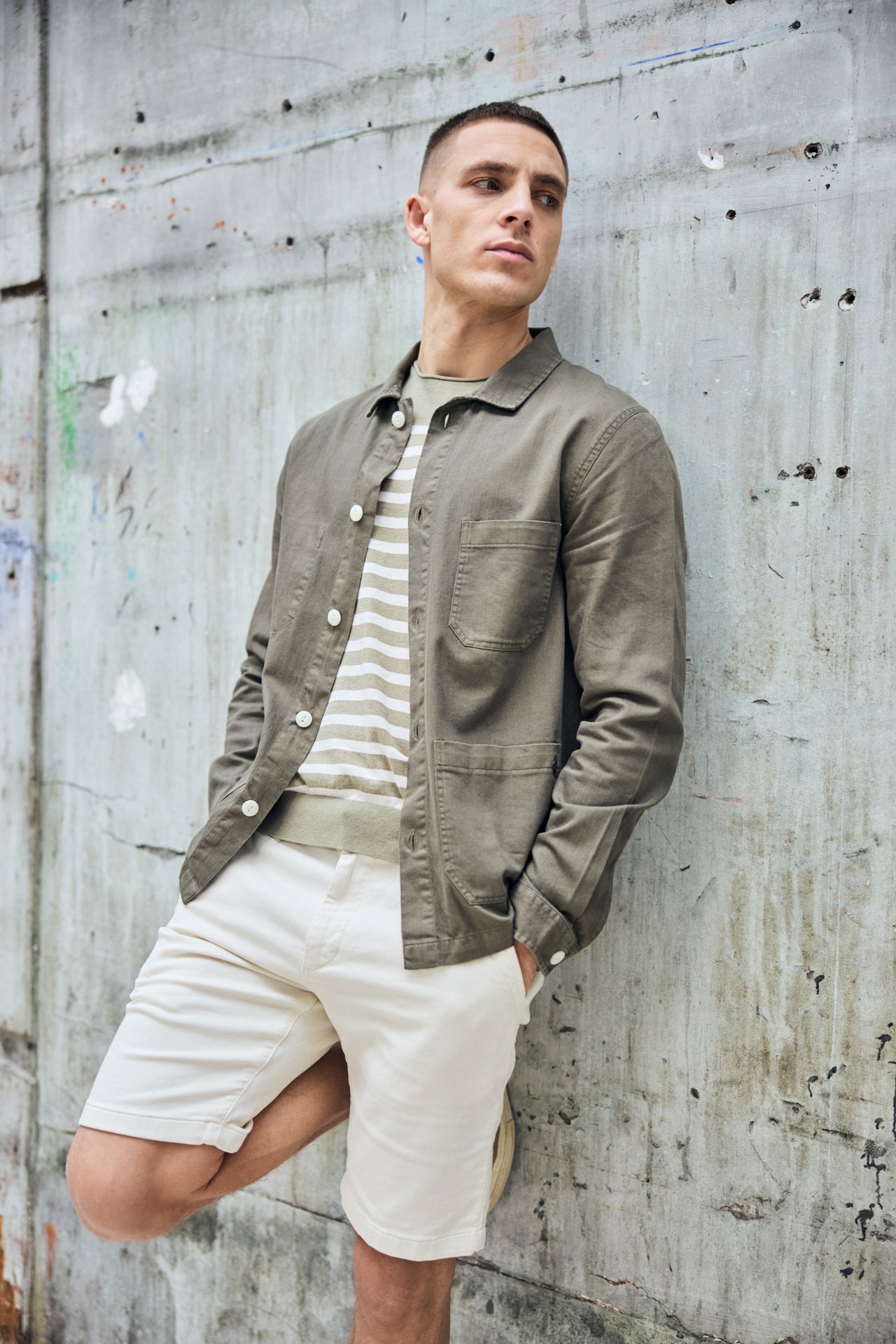 Veste workwear Homme Barney Cot Slub deep lichen green | Freeman T. Porter