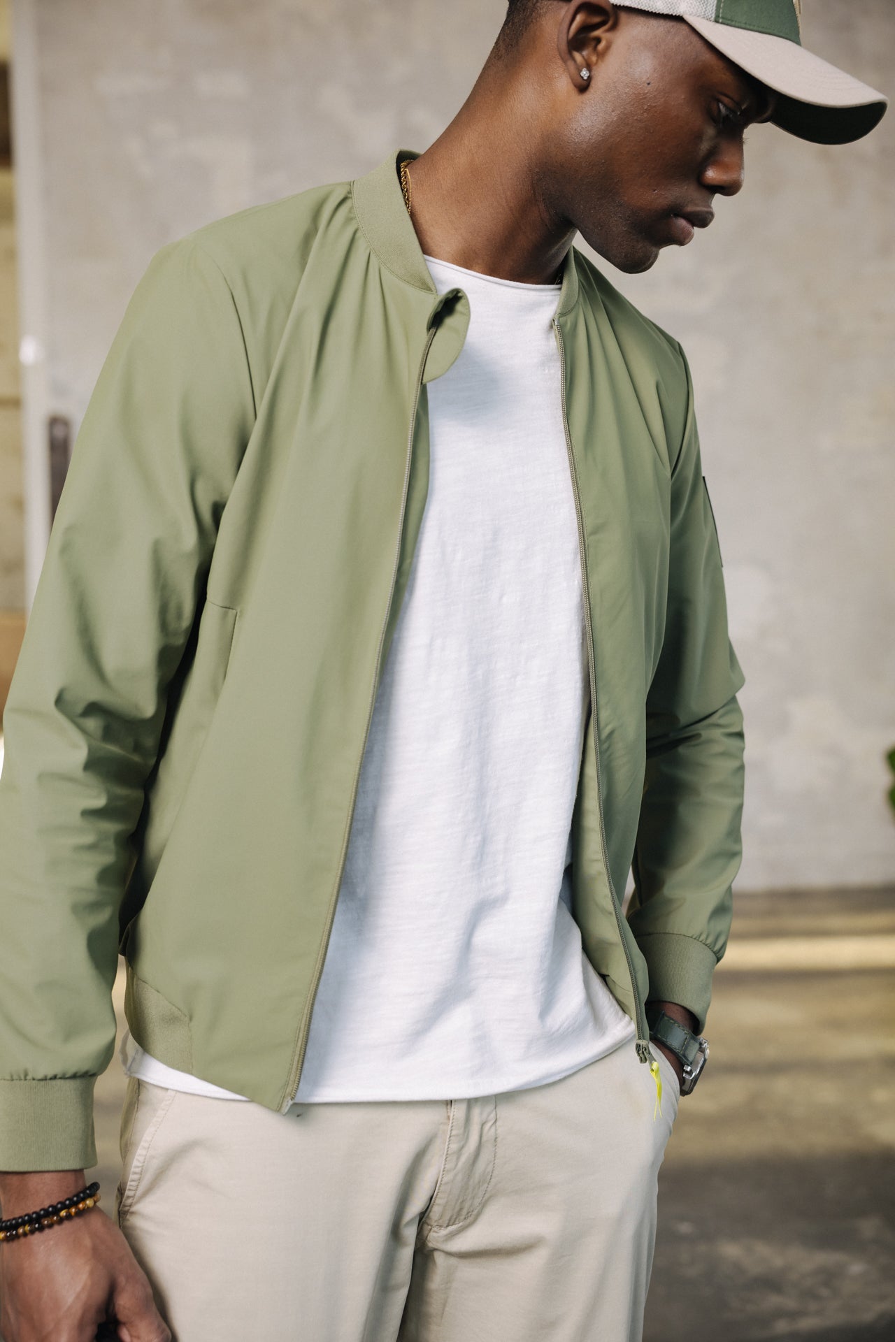 Veste bomber Homme Nelson Neo deep lichen green | Freeman T. Porter