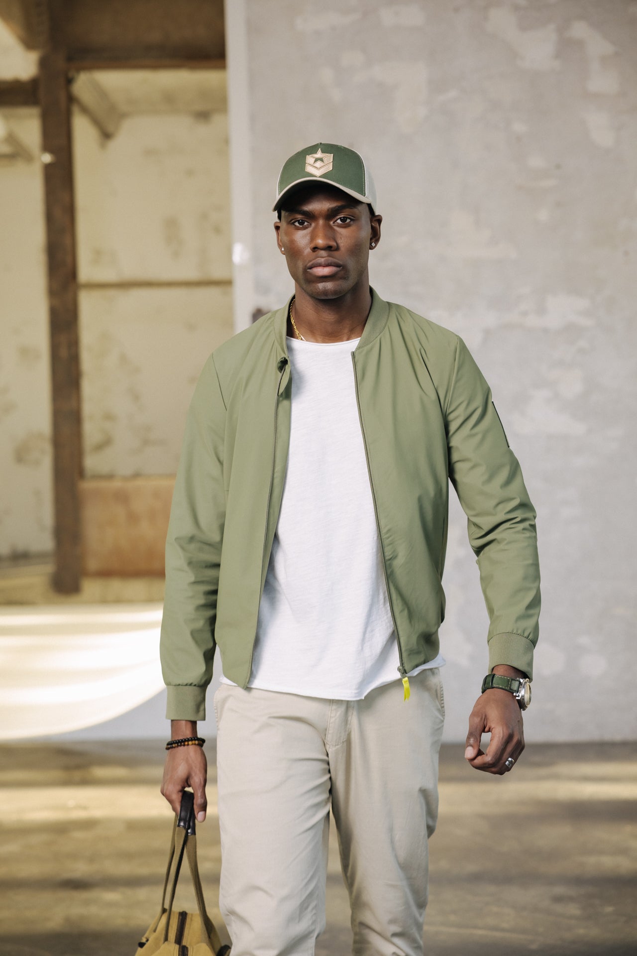 Veste bomber Homme Nelson Neo deep lichen green | Freeman T. Porter