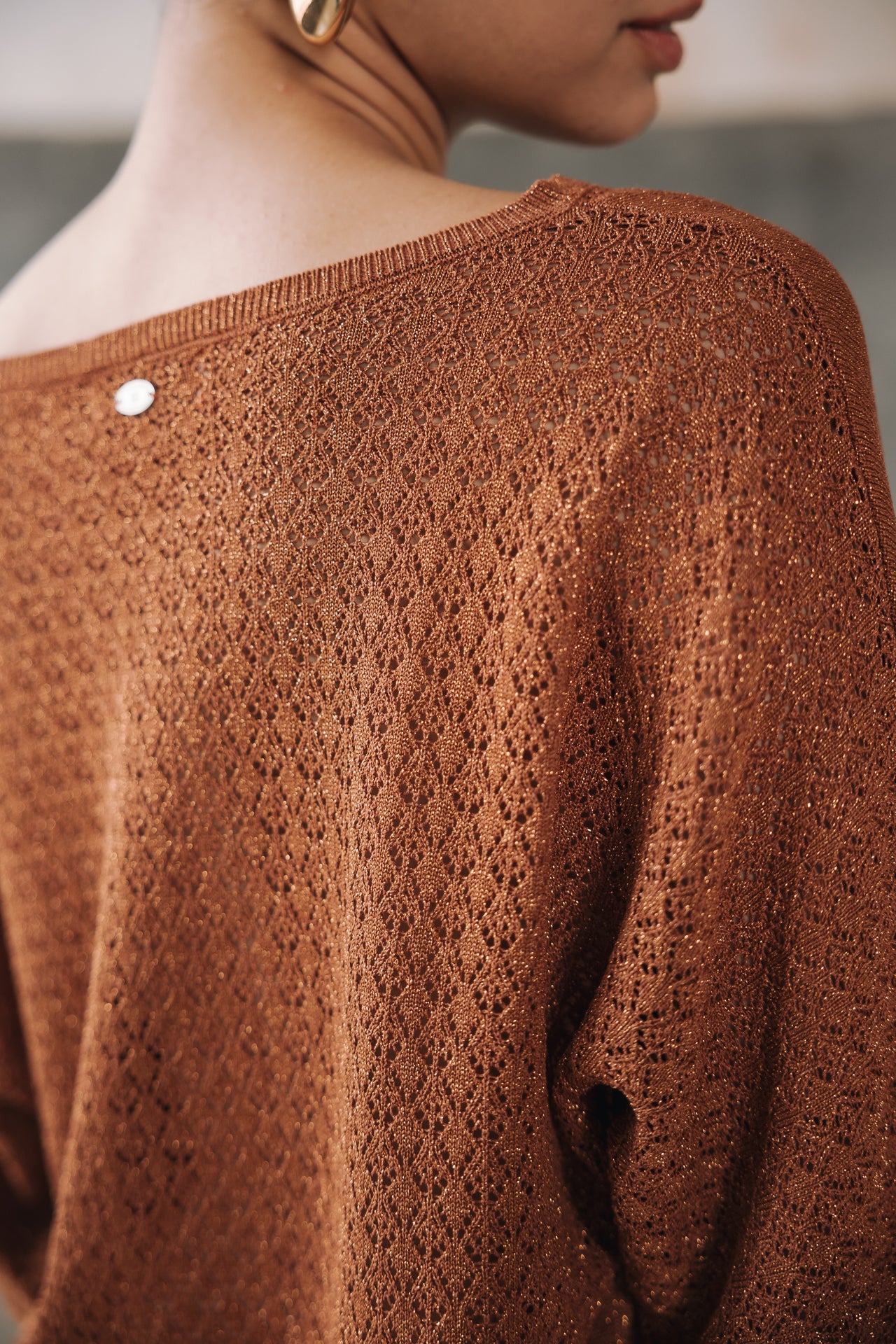 Pull en pointelle Femme Philo light brown | Freeman T. Porter