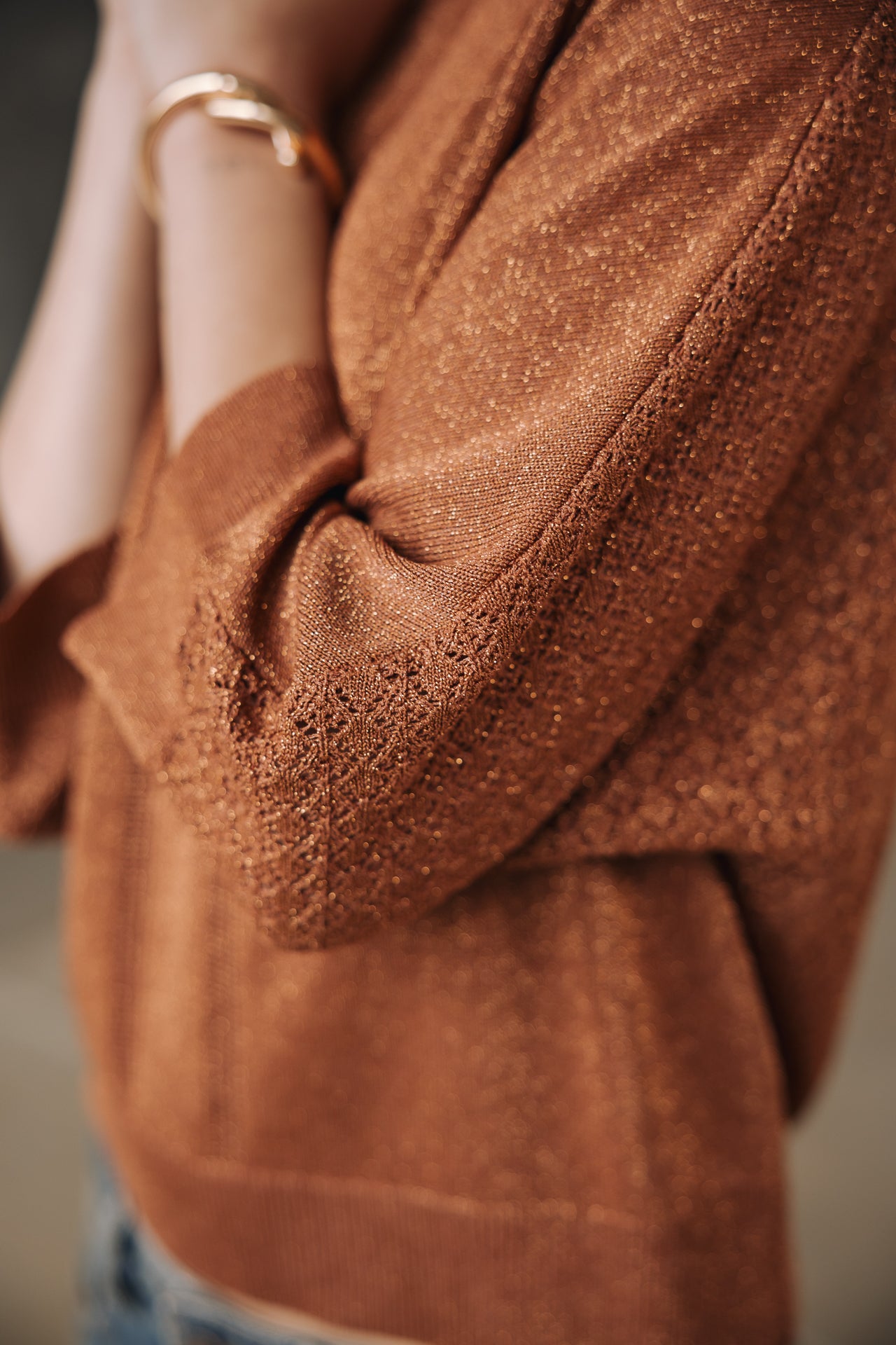Pull en pointelle Femme Philo light brown | Freeman T. Porter