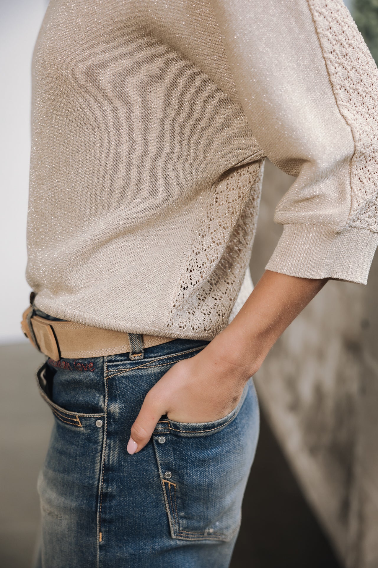 Pull en pointelle Femme Philo egret | Freeman T. Porter