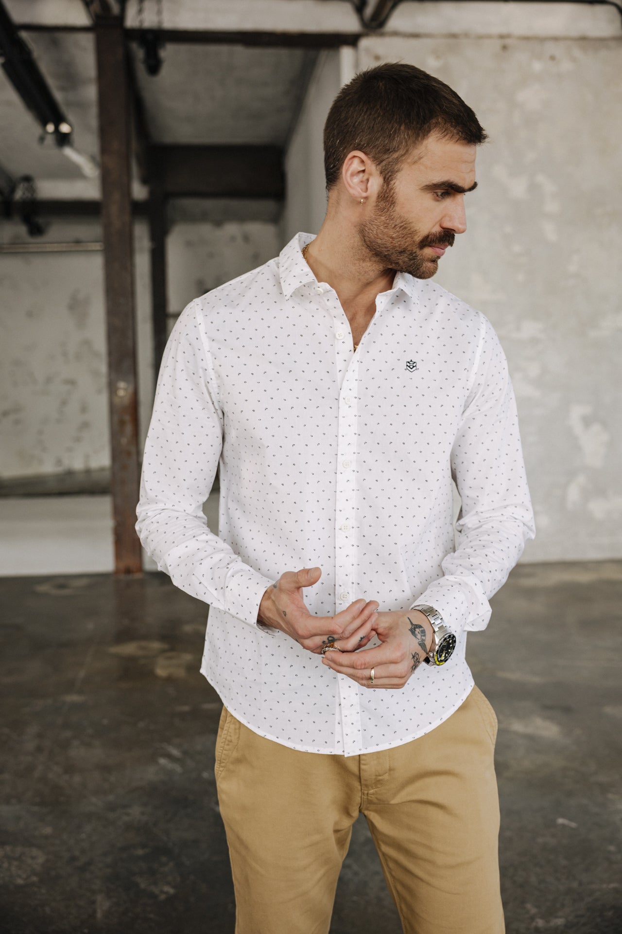 Chemise ajustée Yoris Pequenio, off white Freeman Porter