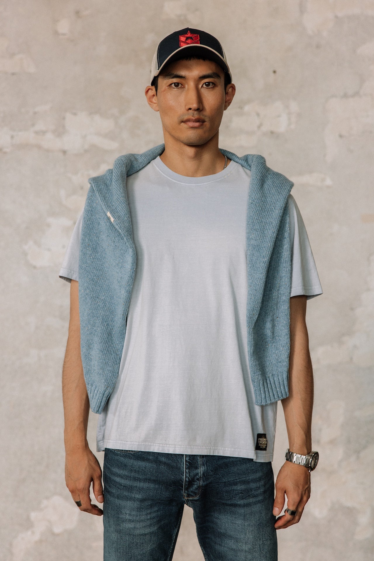 Chemise droite Homme Chuck River xenon blue | Freeman T. Porter