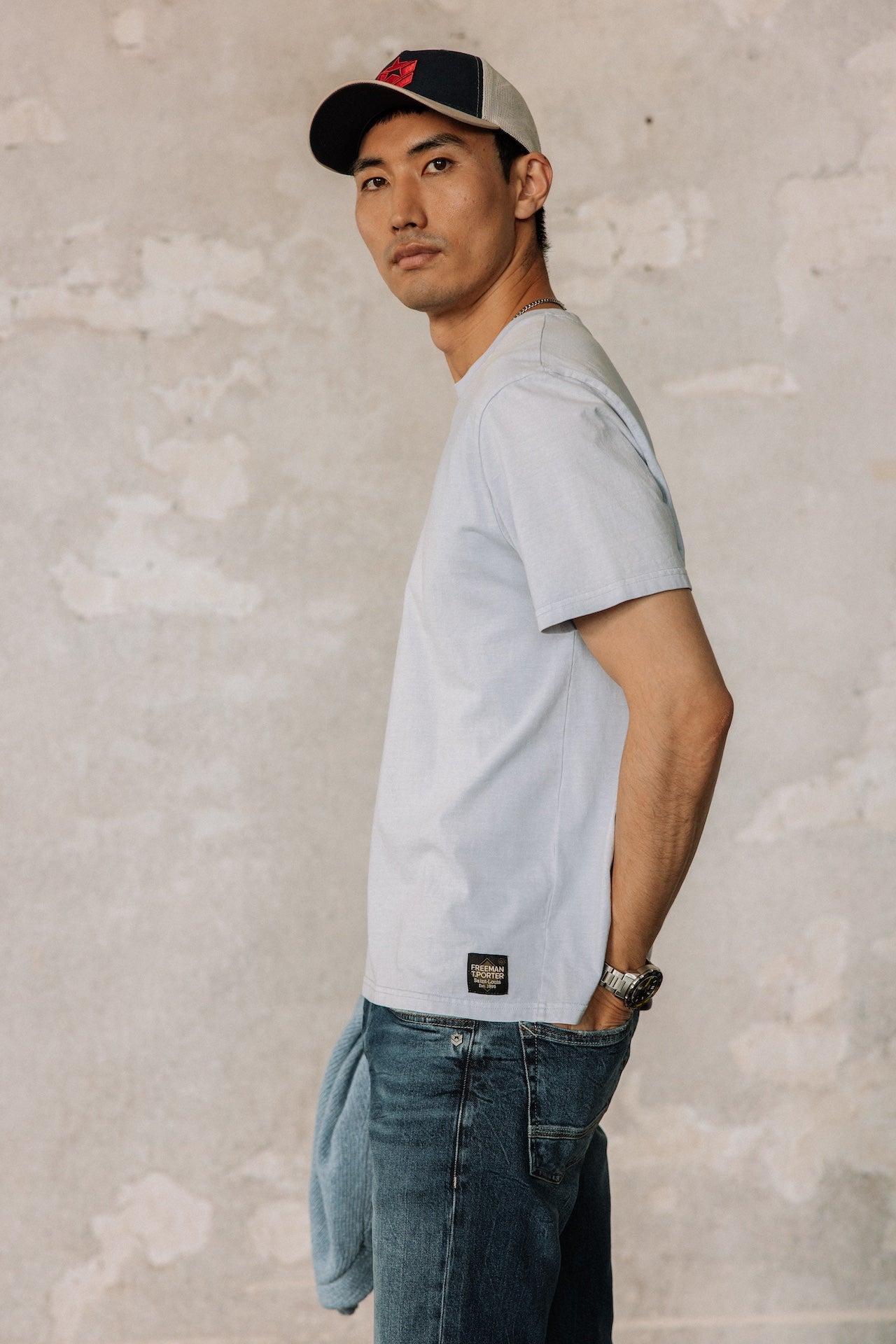 Chemise droite Homme Chuck River xenon blue | Freeman T. Porter