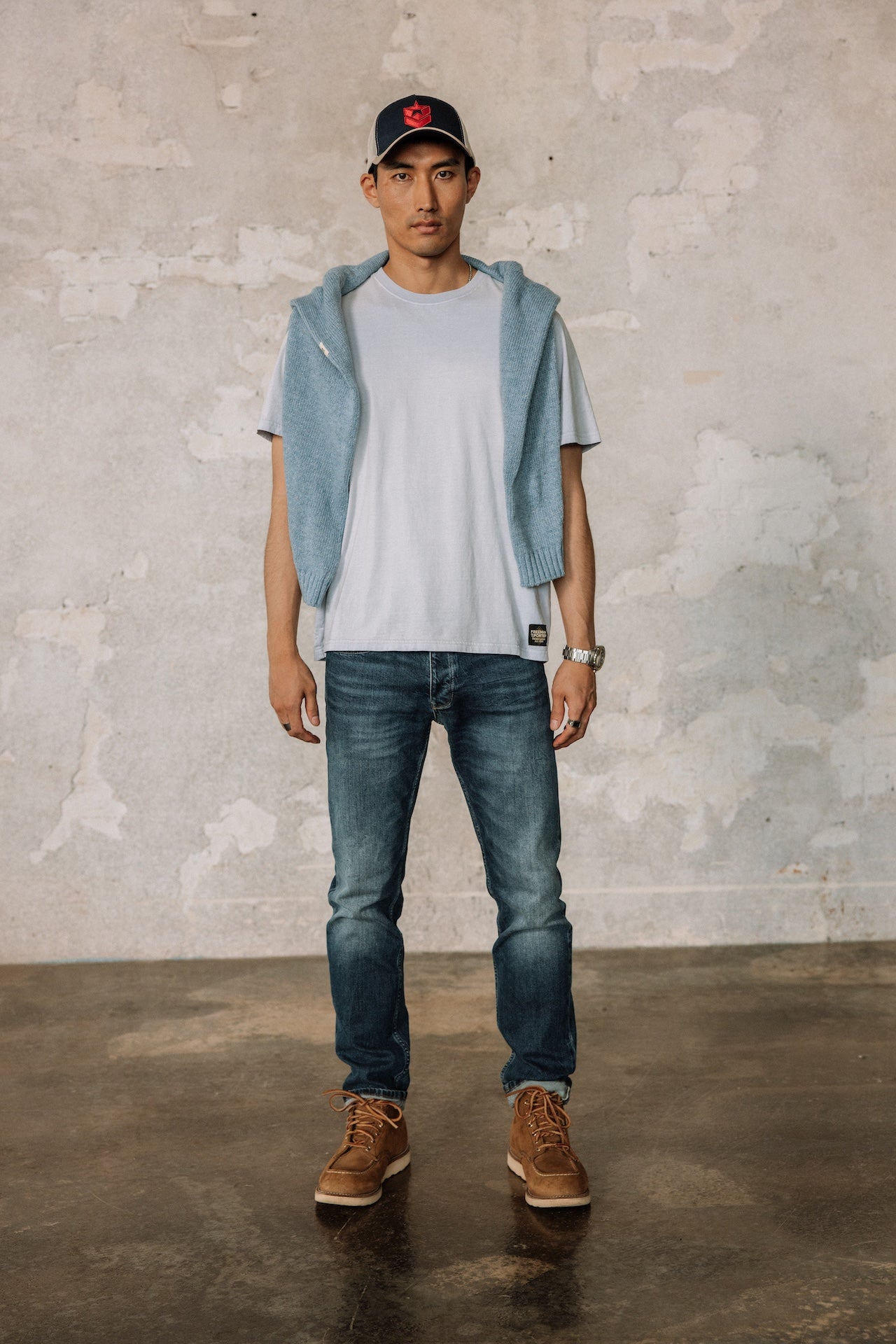 Chemise droite Homme Chuck River xenon blue | Freeman T. Porter