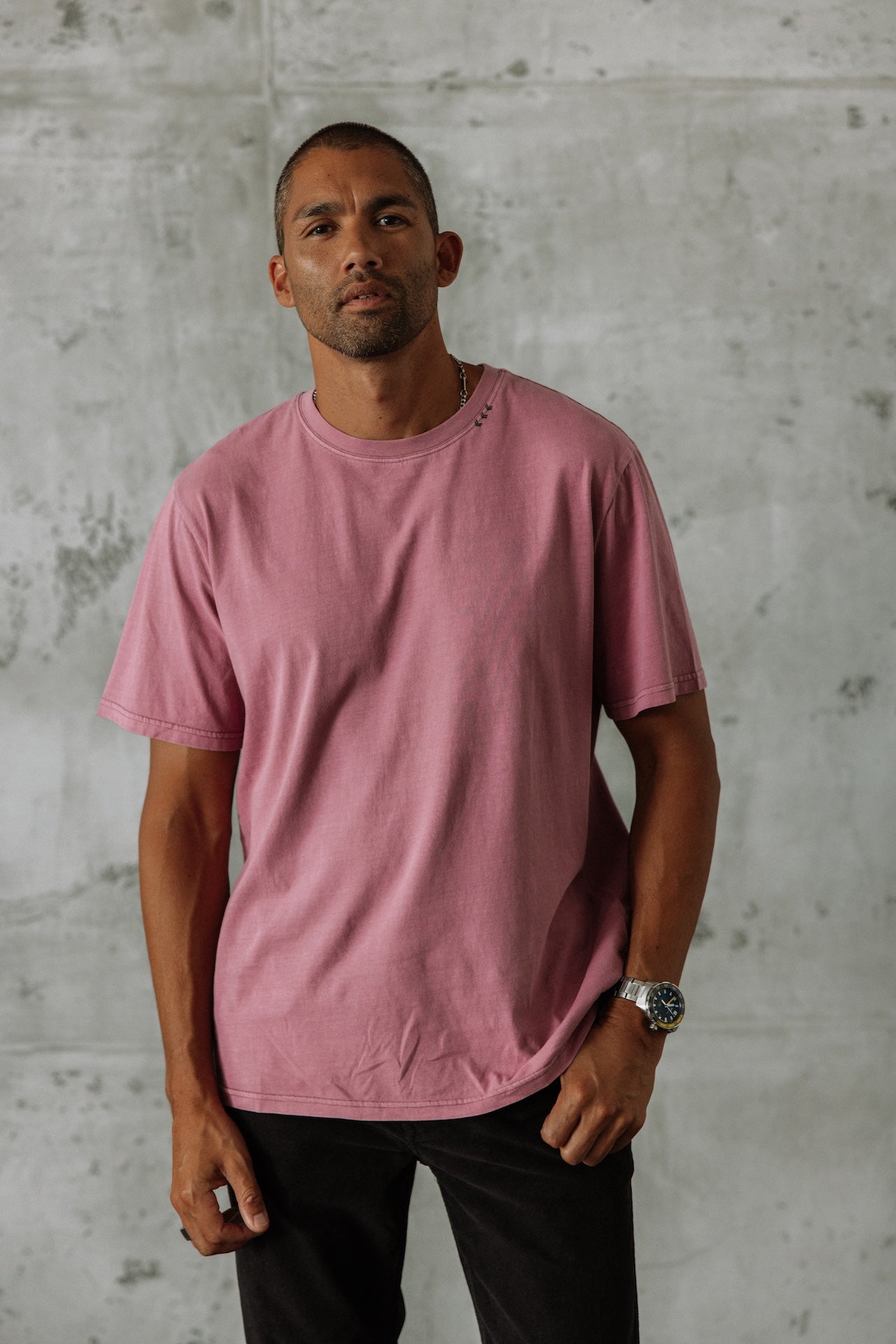 Chemise droite Homme Chuck River mellow mauve | Freeman T. Porter