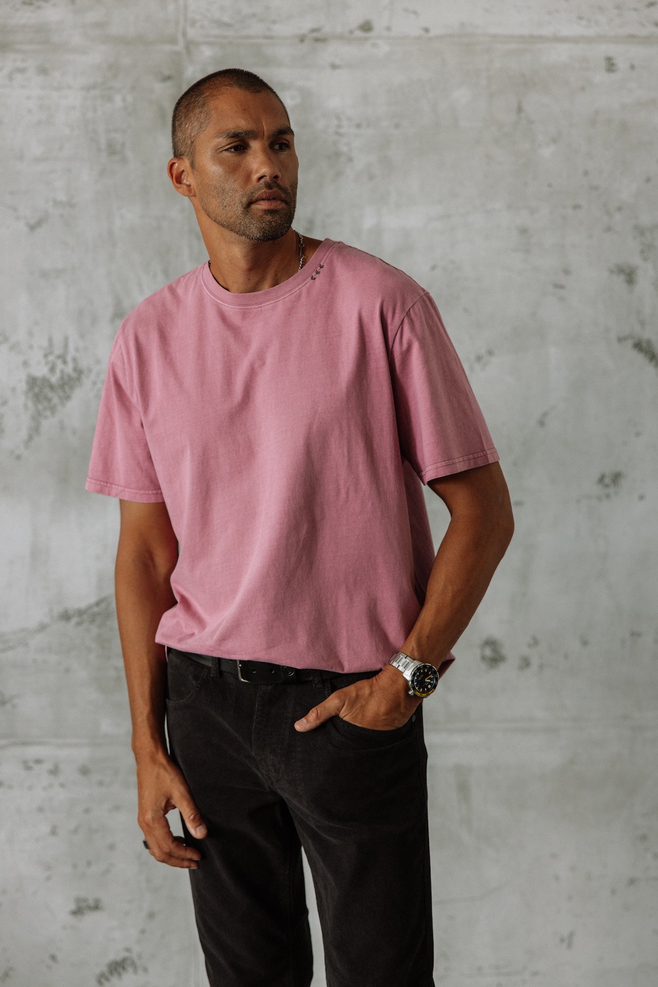 Chemise droite Homme Chuck River mellow mauve | Freeman T. Porter