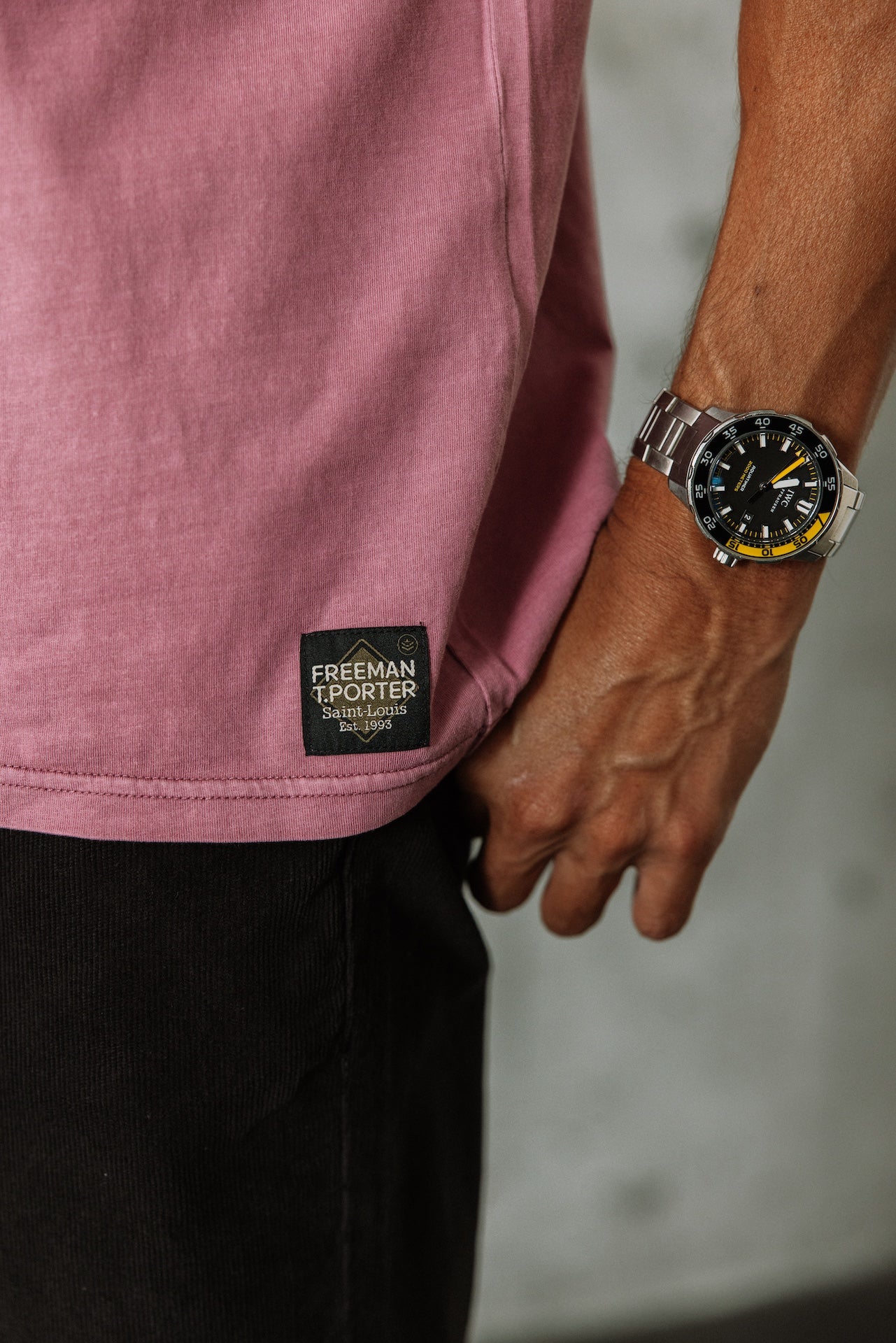 Chemise droite Homme Chuck River mellow mauve | Freeman T. Porter