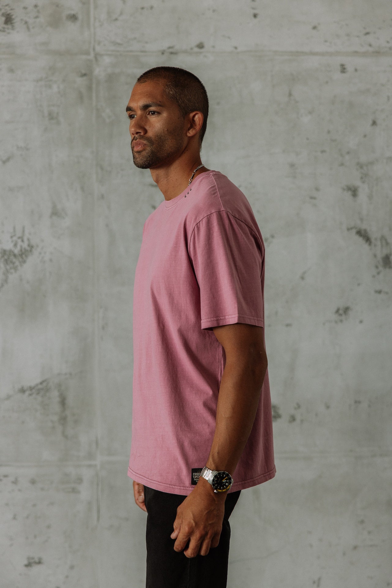 Chemise droite Homme Chuck River mellow mauve | Freeman T. Porter