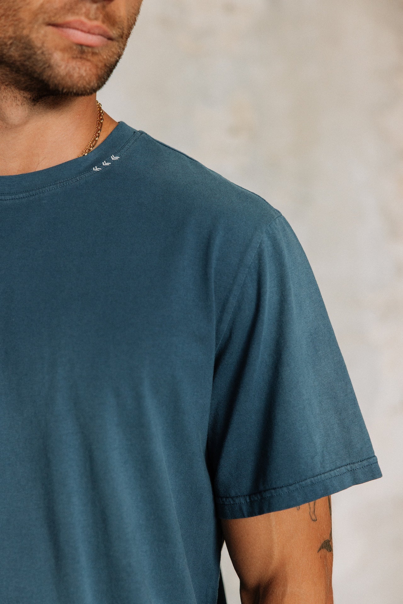 T-shirt droit Homme Chuck River vintage indigo | Freeman T. Porter