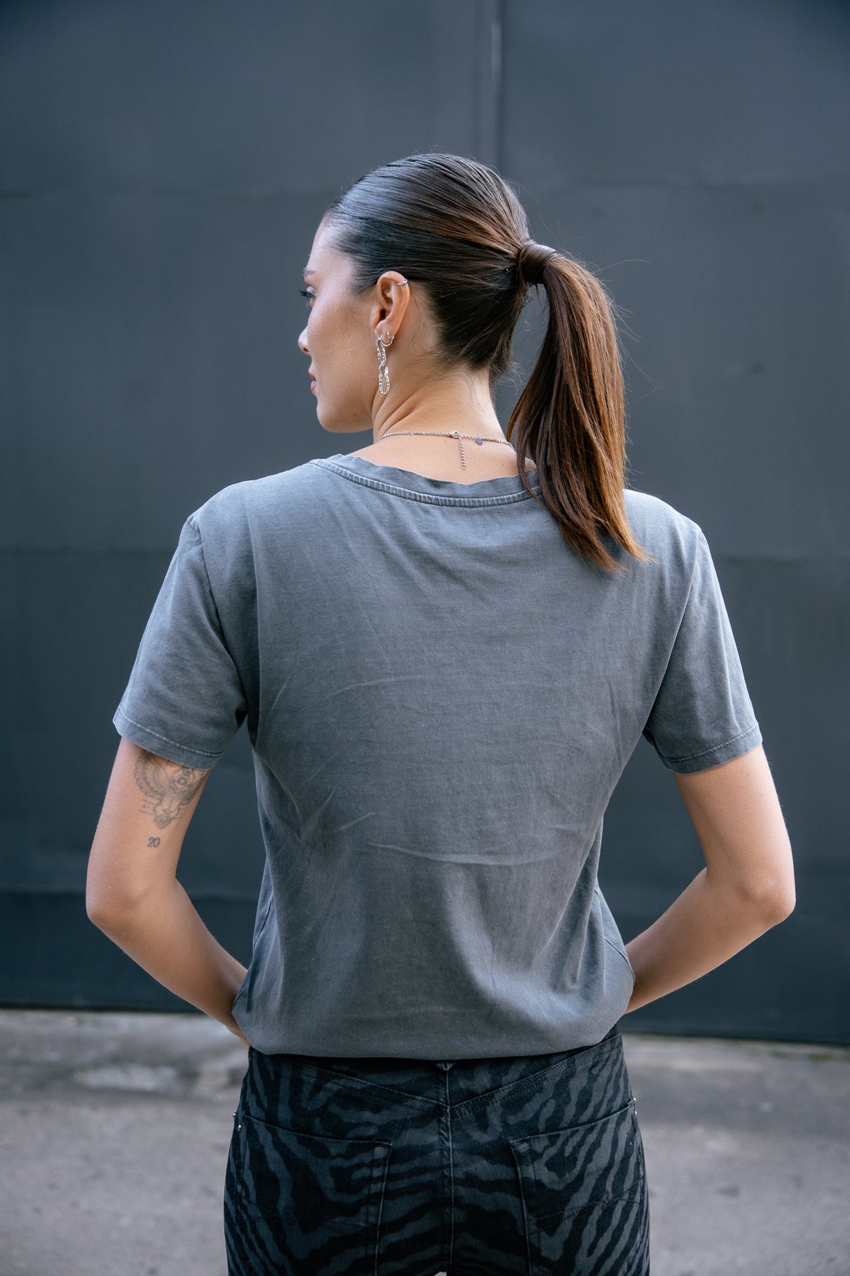 T-Shirt clouté Femme Trail Studs medium grey | Freeman T. Porter
