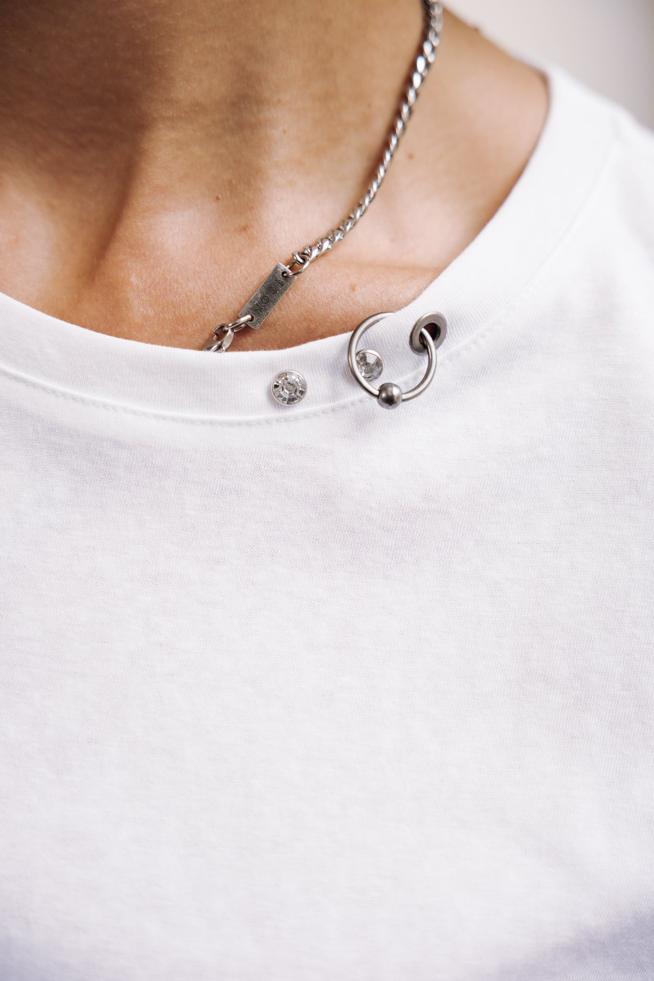 T-shirt col rond Woman Tayane Zip white | Freeman T. Porter
