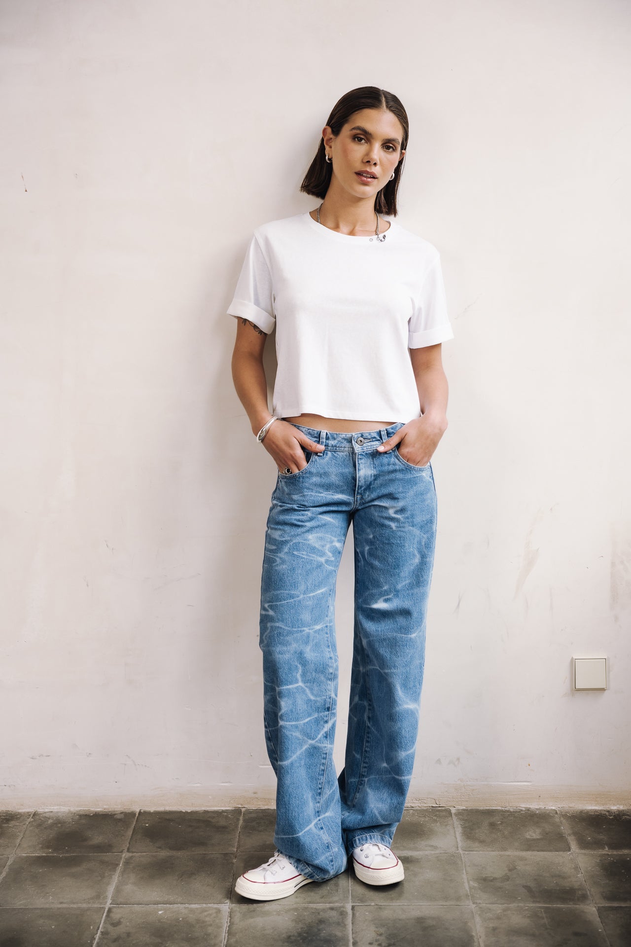 T-shirt col rond Woman Tayane Zip white | Freeman T. Porter