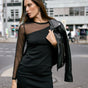 Kleid mit Mesh-Einsatz Damen Rumita black | Freeman T. Porter