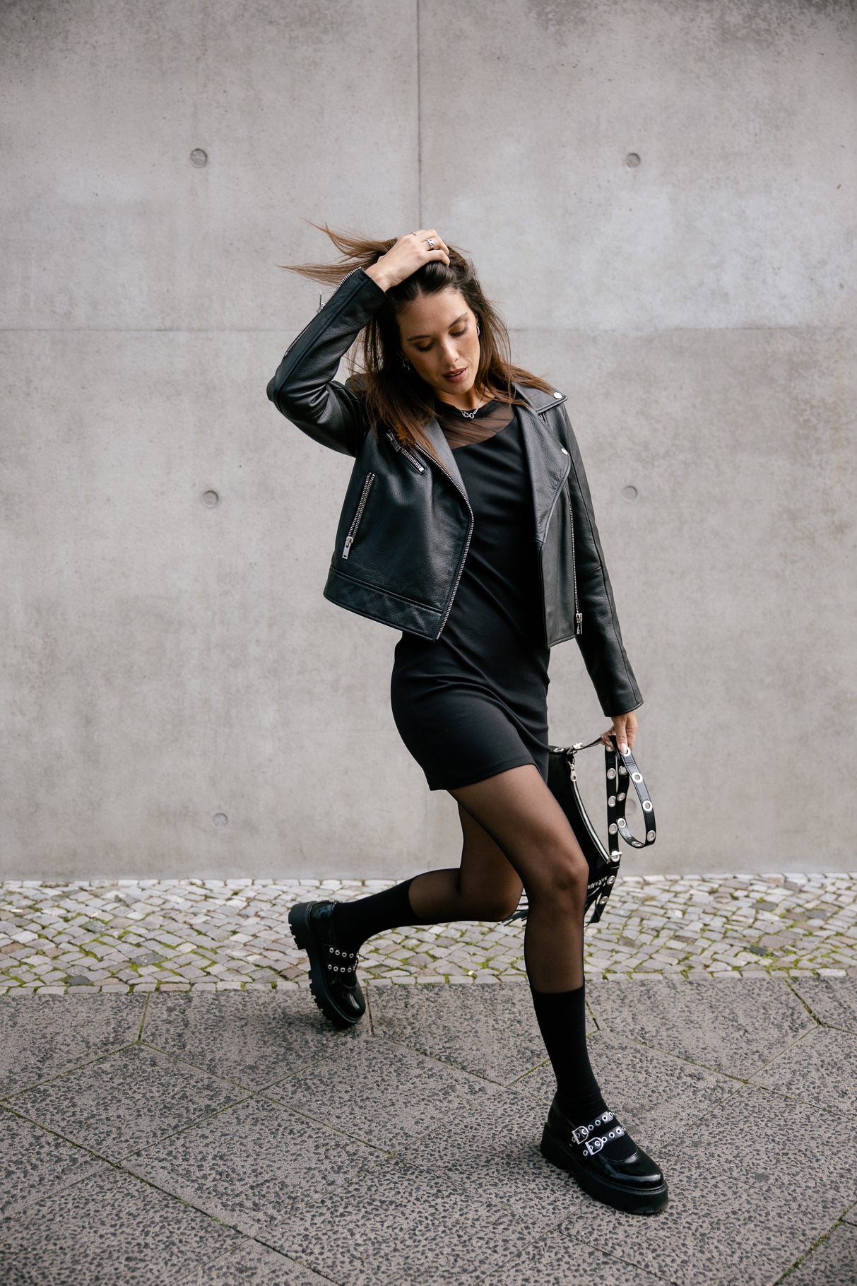 Robe avec résille Frau Rumita black | Freeman T. Porter
