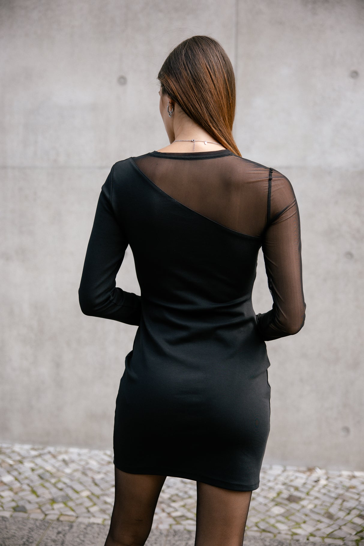 Robe avec résille Frau Rumita black | Freeman T. Porter