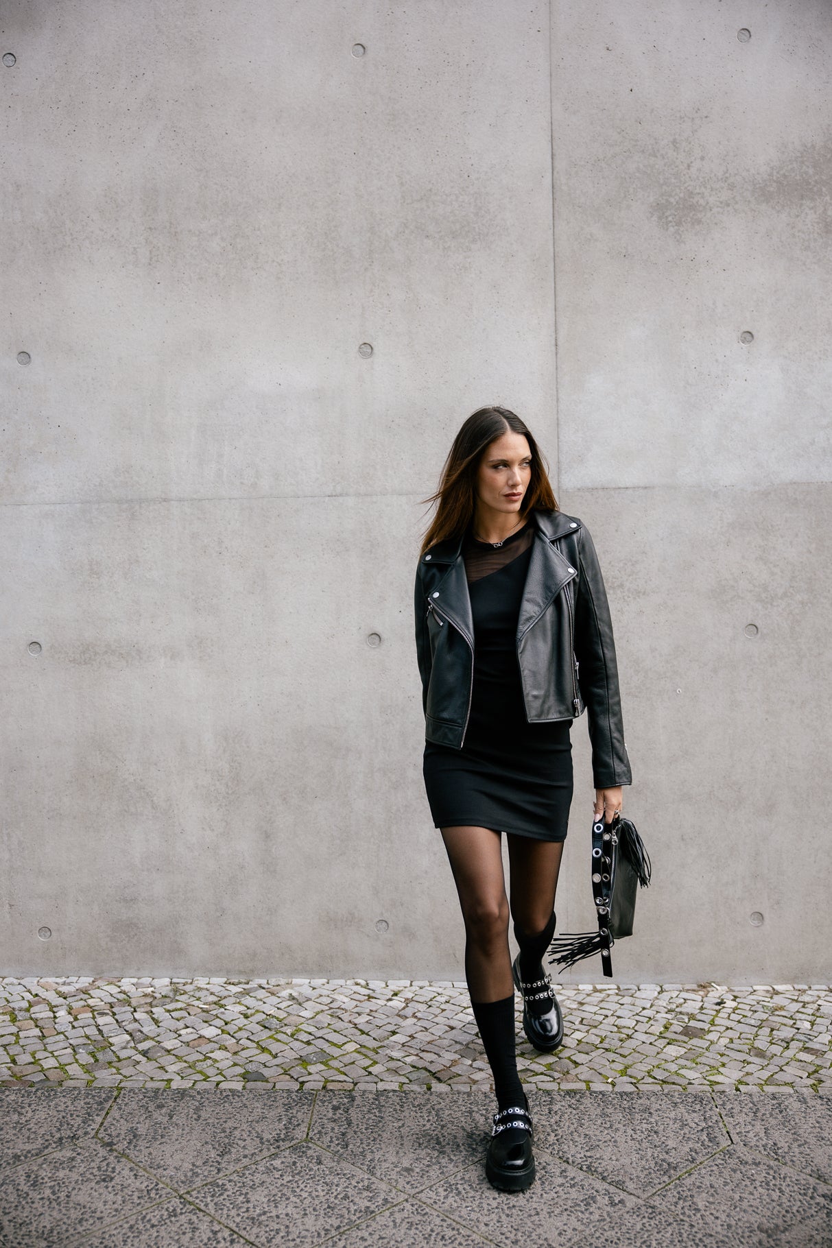 Robe avec résille Frau Rumita black | Freeman T. Porter