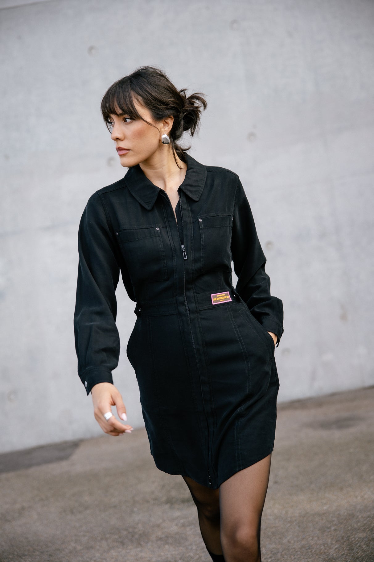 Robe workwear Femme Reecha Plain black | Freeman T. Porter