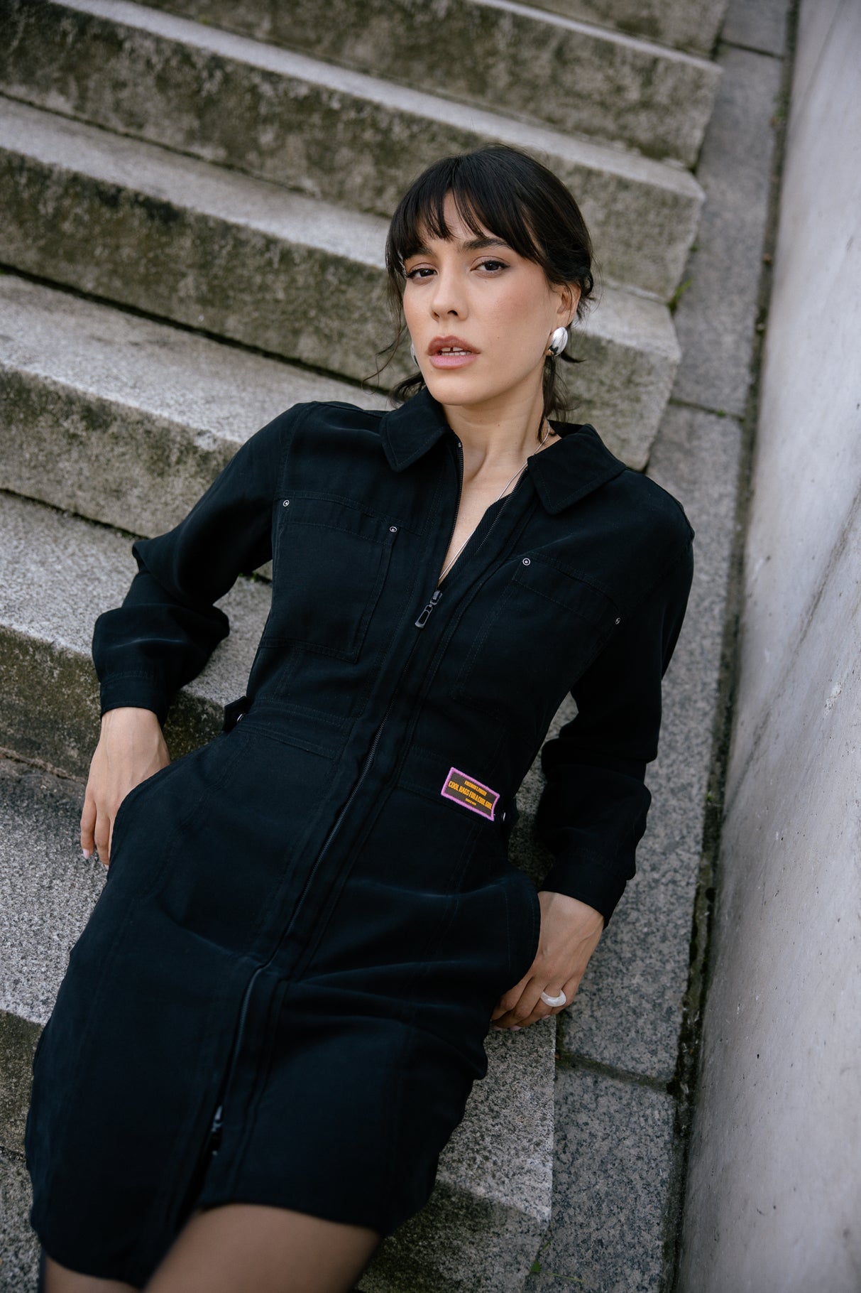 Robe workwear Femme Reecha Plain black | Freeman T. Porter