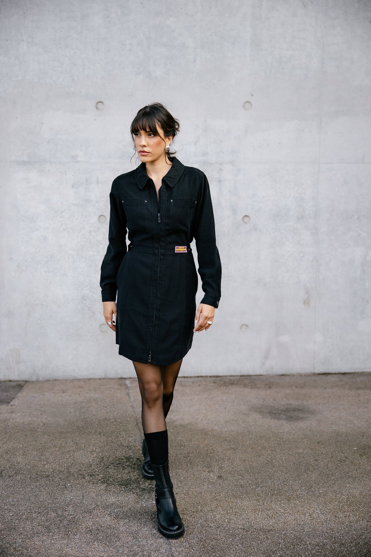 Robe workwear Femme Reecha Plain black | Freeman T. Porter